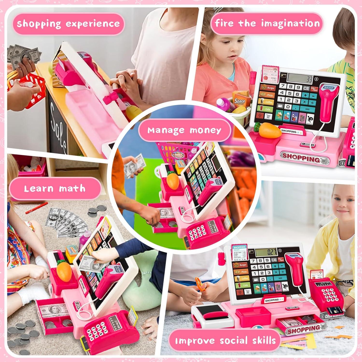 Juego de Caja Registradora Infantil con Calculadora y Música