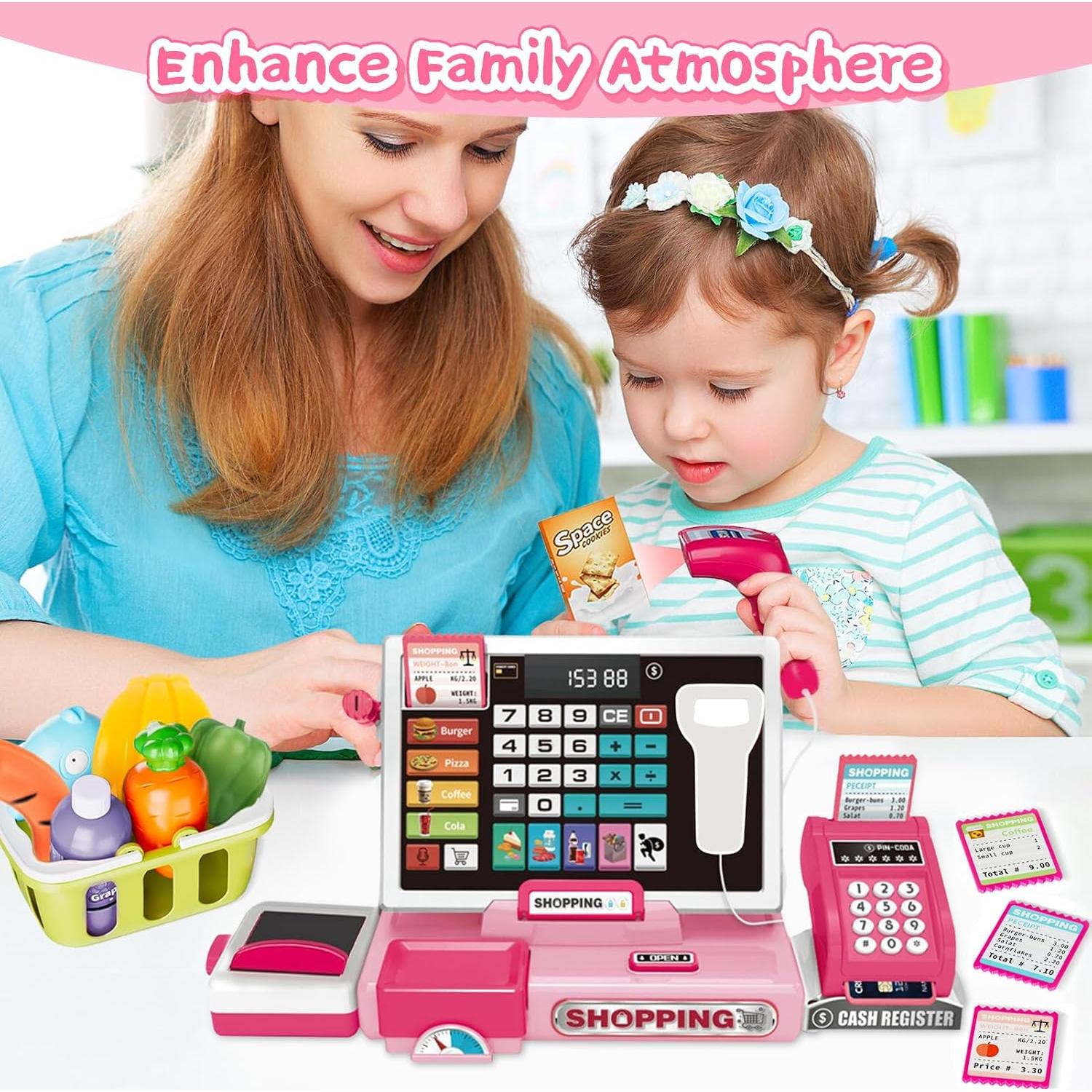 Juego de Caja Registradora Infantil con Calculadora y Música