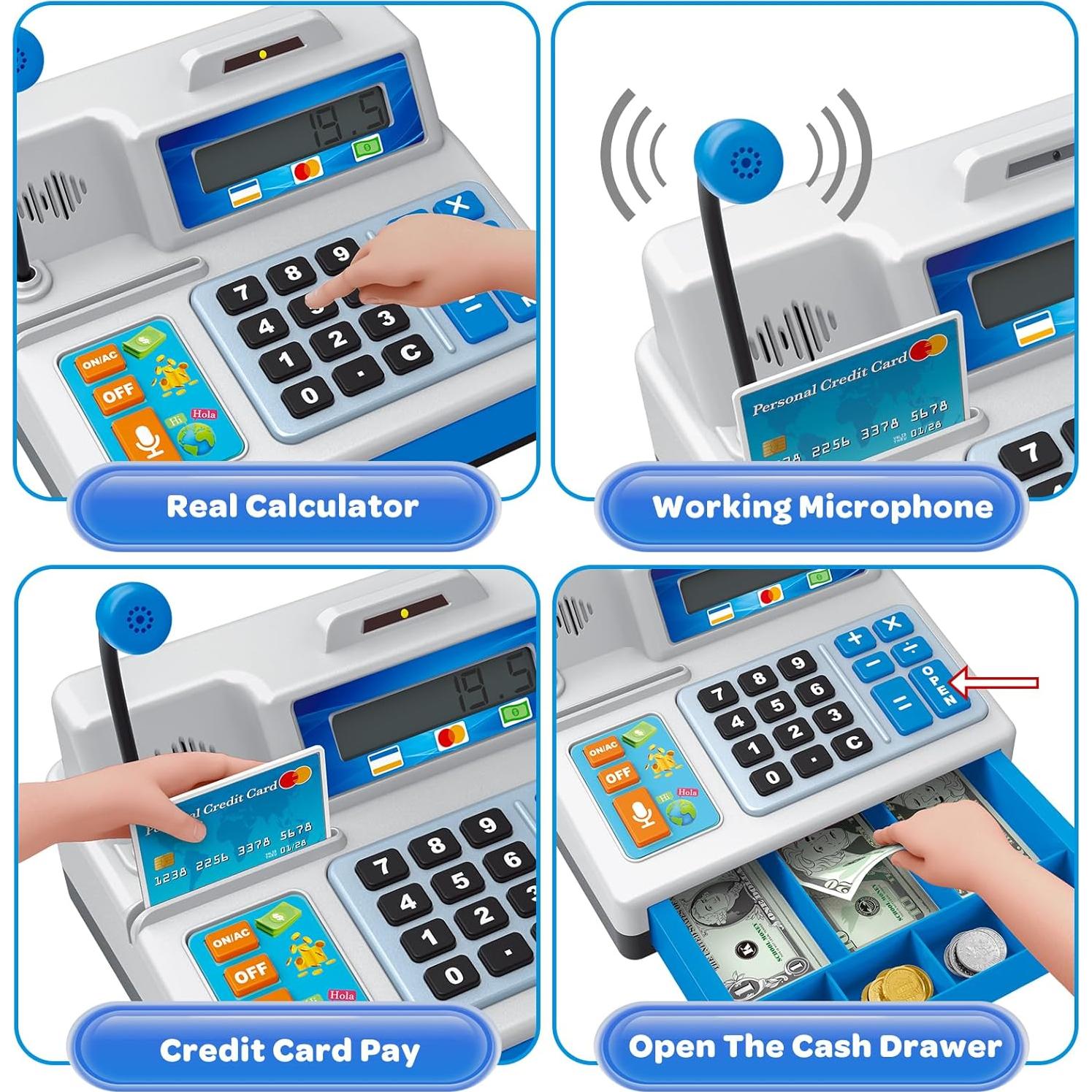 Caja Registradora Juguete Shantou 103 Pcs con Micrófono