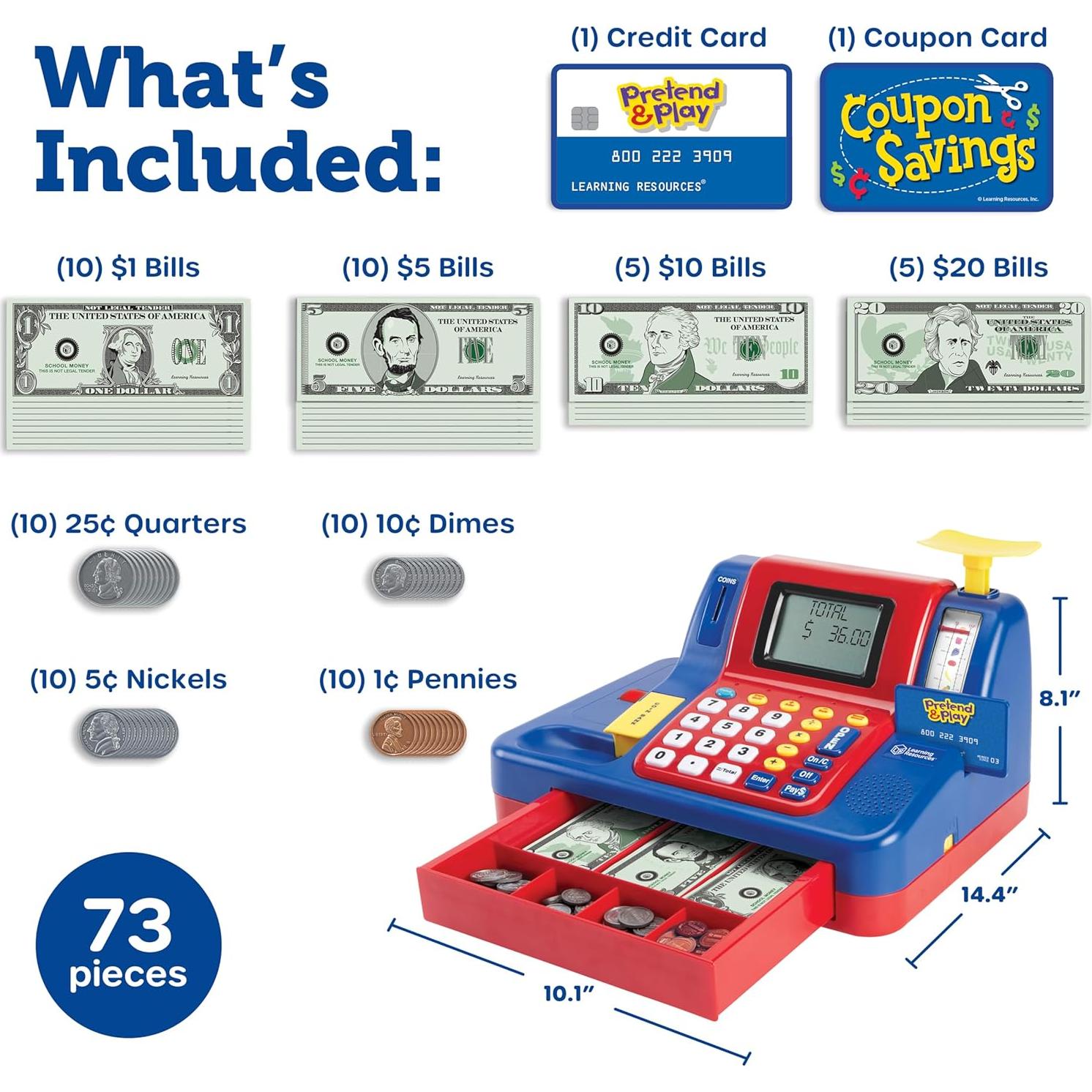 Caja Registradora Hablante Recursos de Aprendizaje 73 Piezas