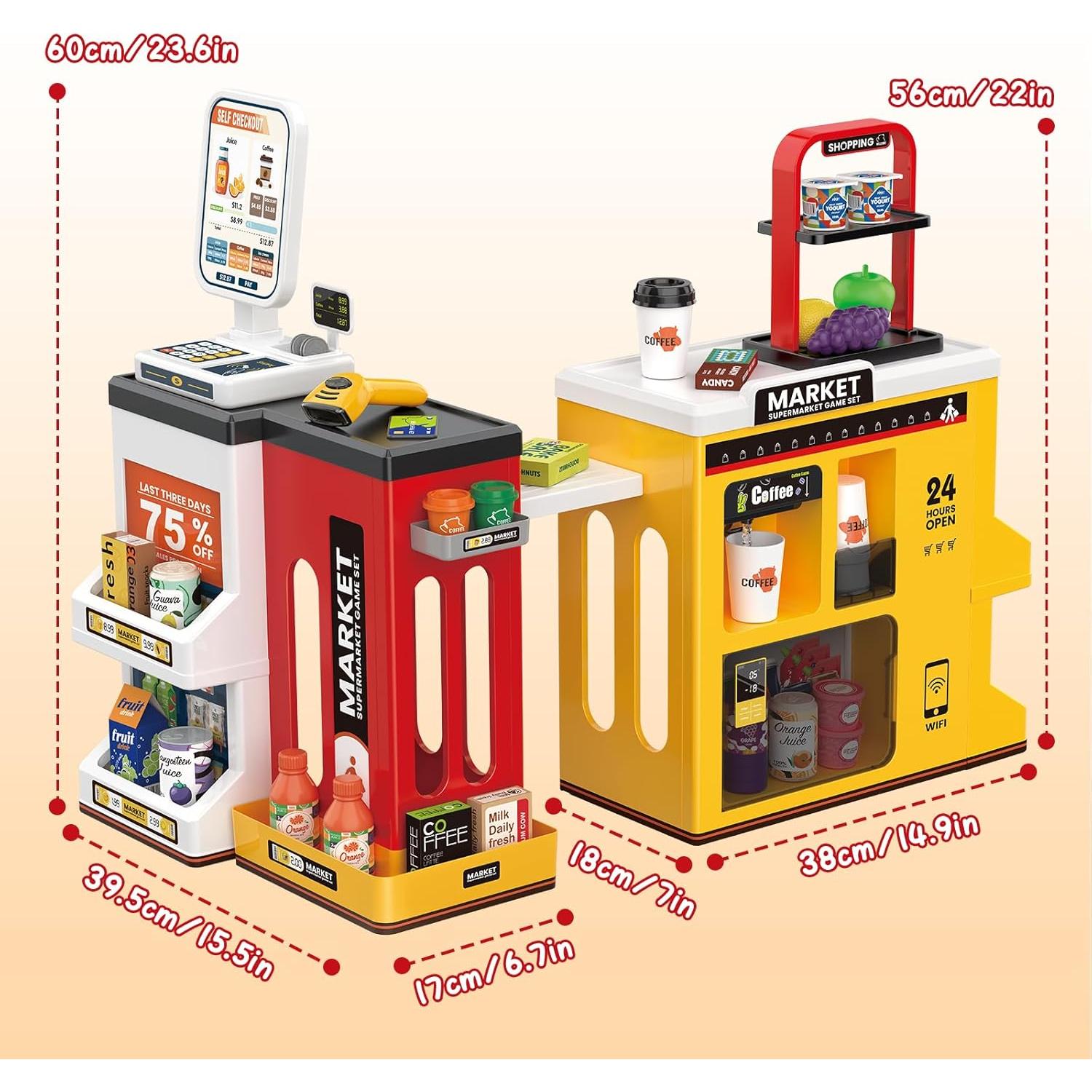 Juego de Imaginación Tienda de Abarrotes deAO con Caja Registradora