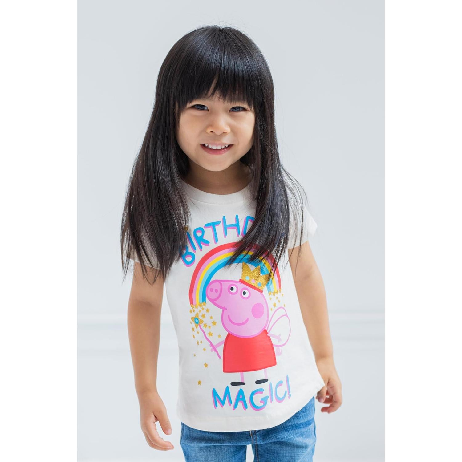 Camiseta Peppa Pig Niñas Talla 2T a 10-12 Rosa