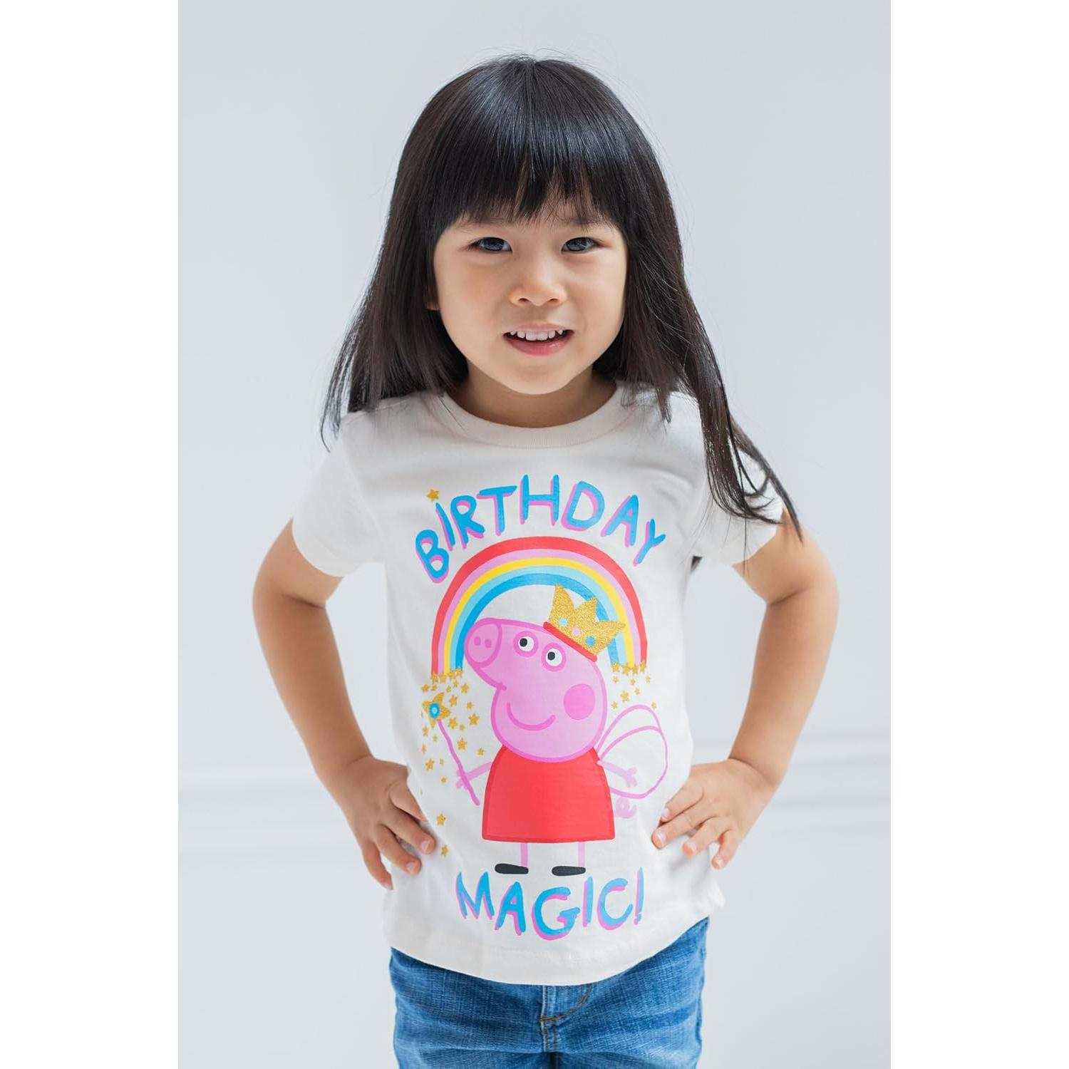 Camiseta Peppa Pig Niñas Talla 2T a 10-12 Rosa