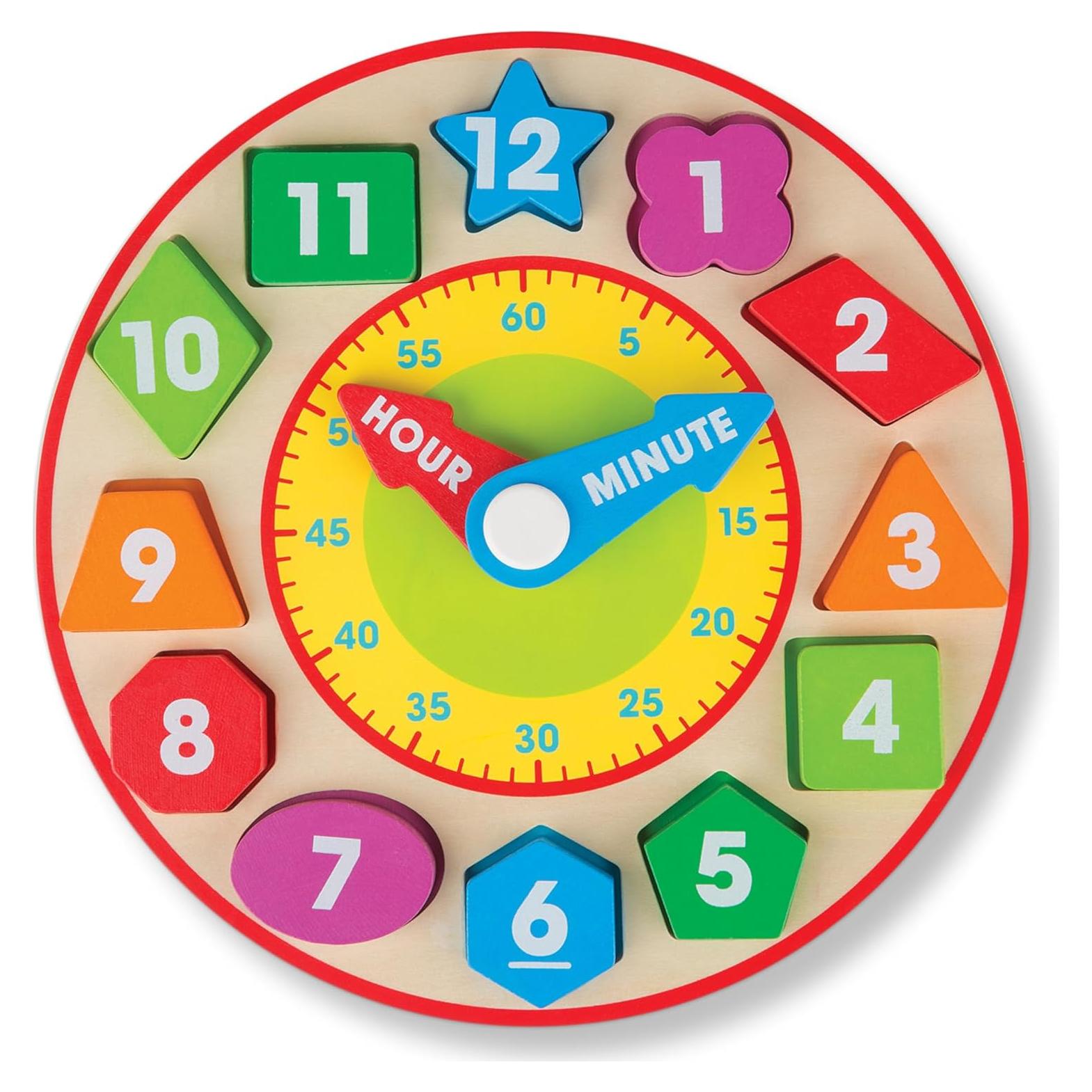 Reloj Educativo de Madera Melissa & Doug - Aprender a Decir la Hora