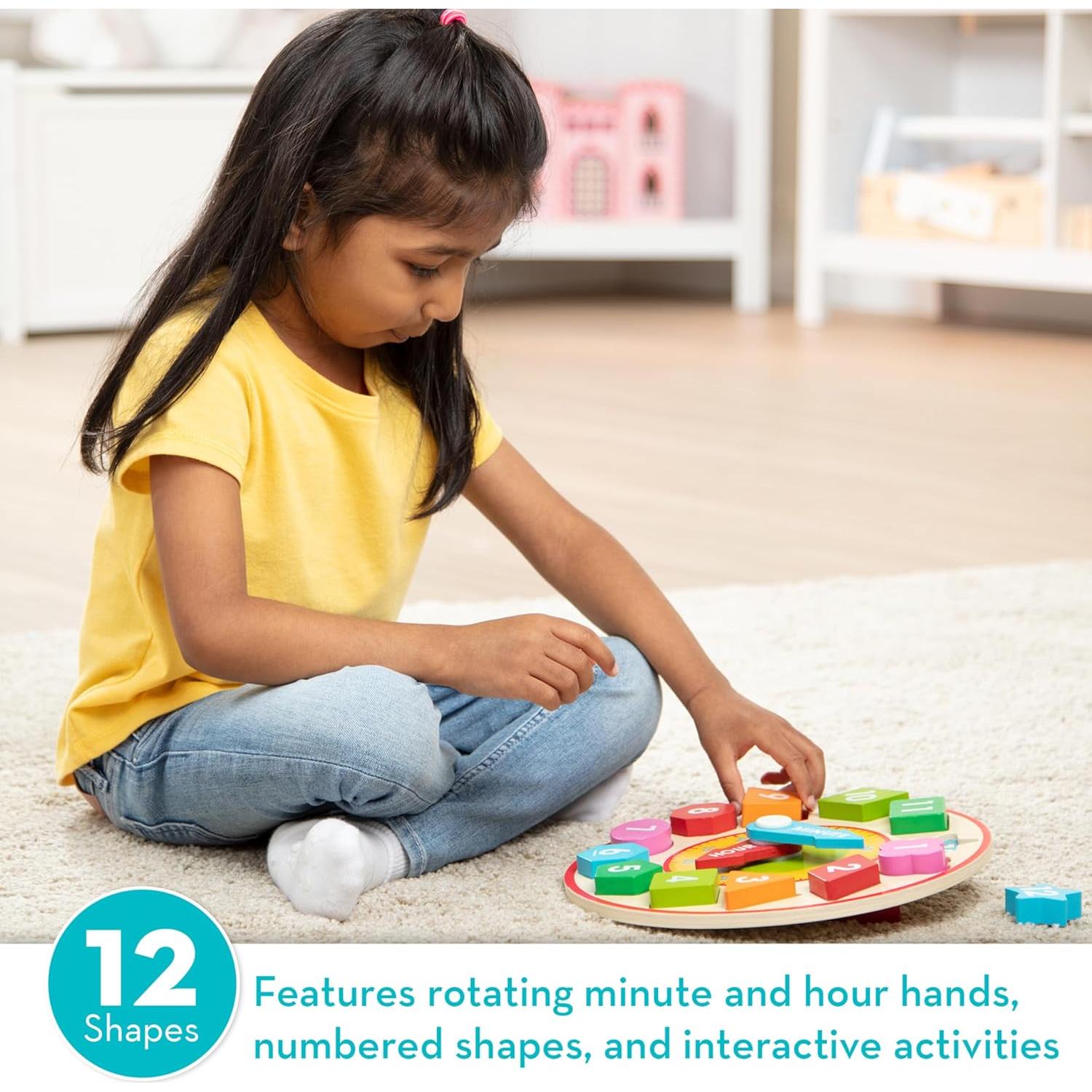 Reloj Educativo de Madera Melissa & Doug - Aprender a Decir la Hora