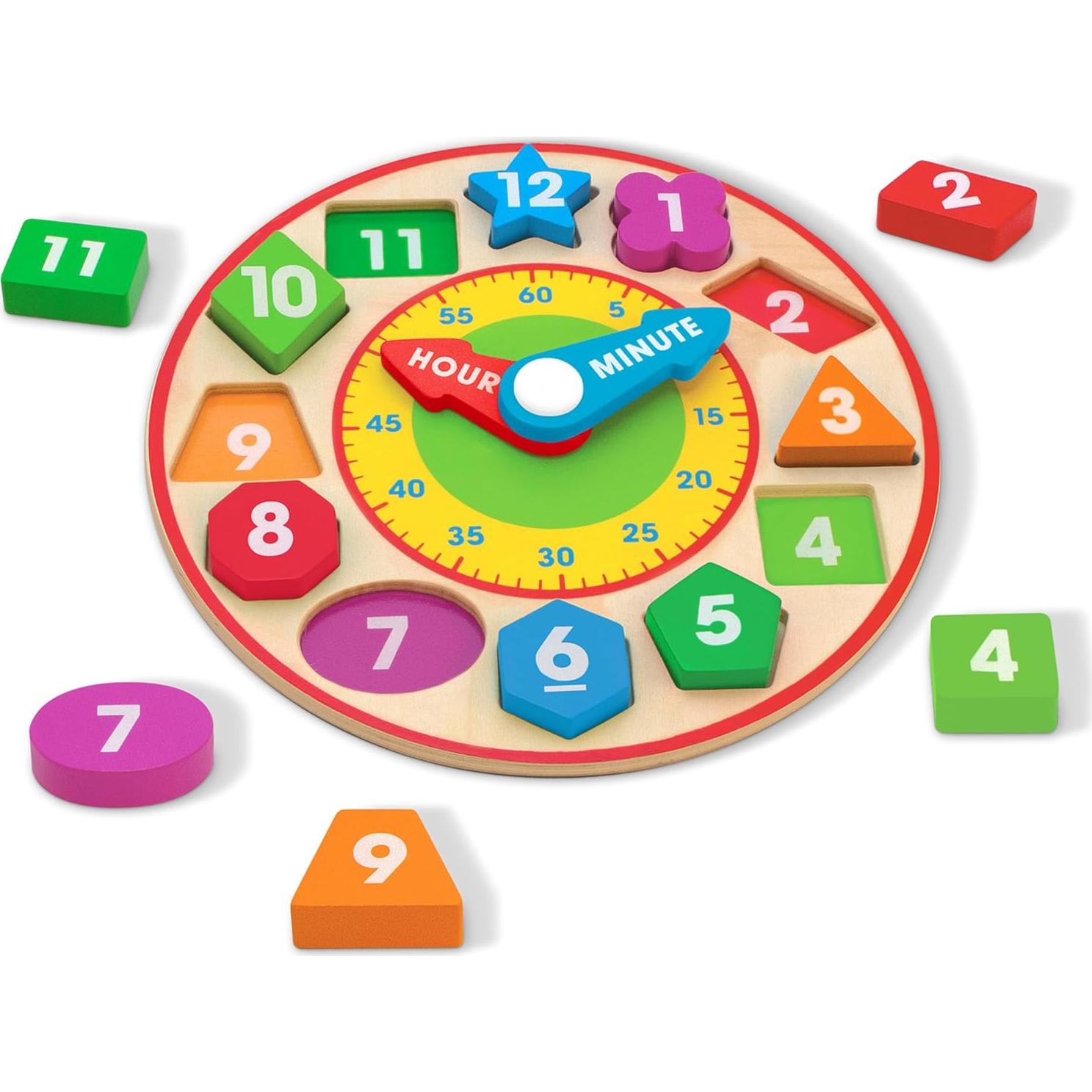 Reloj Educativo de Madera Melissa & Doug - Aprender a Decir la Hora