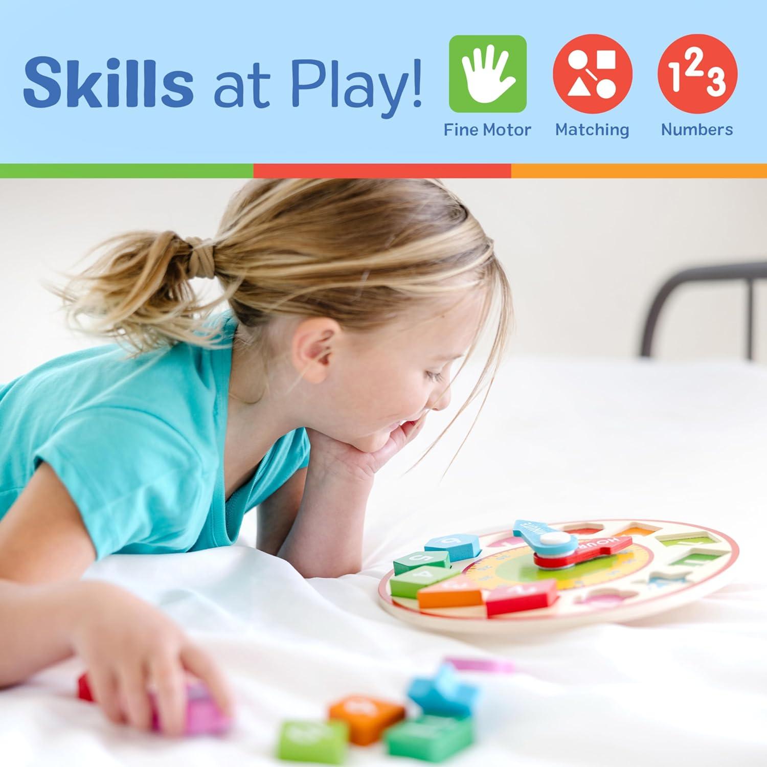 Reloj Educativo de Madera Melissa & Doug - Aprender a Decir la Hora