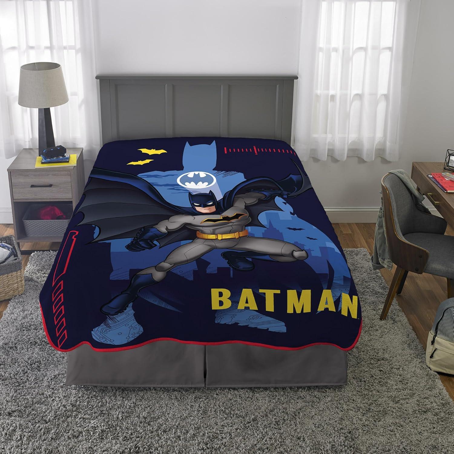 Manta de Felpa Franco Batman 157x229 cm Suave y Ligera