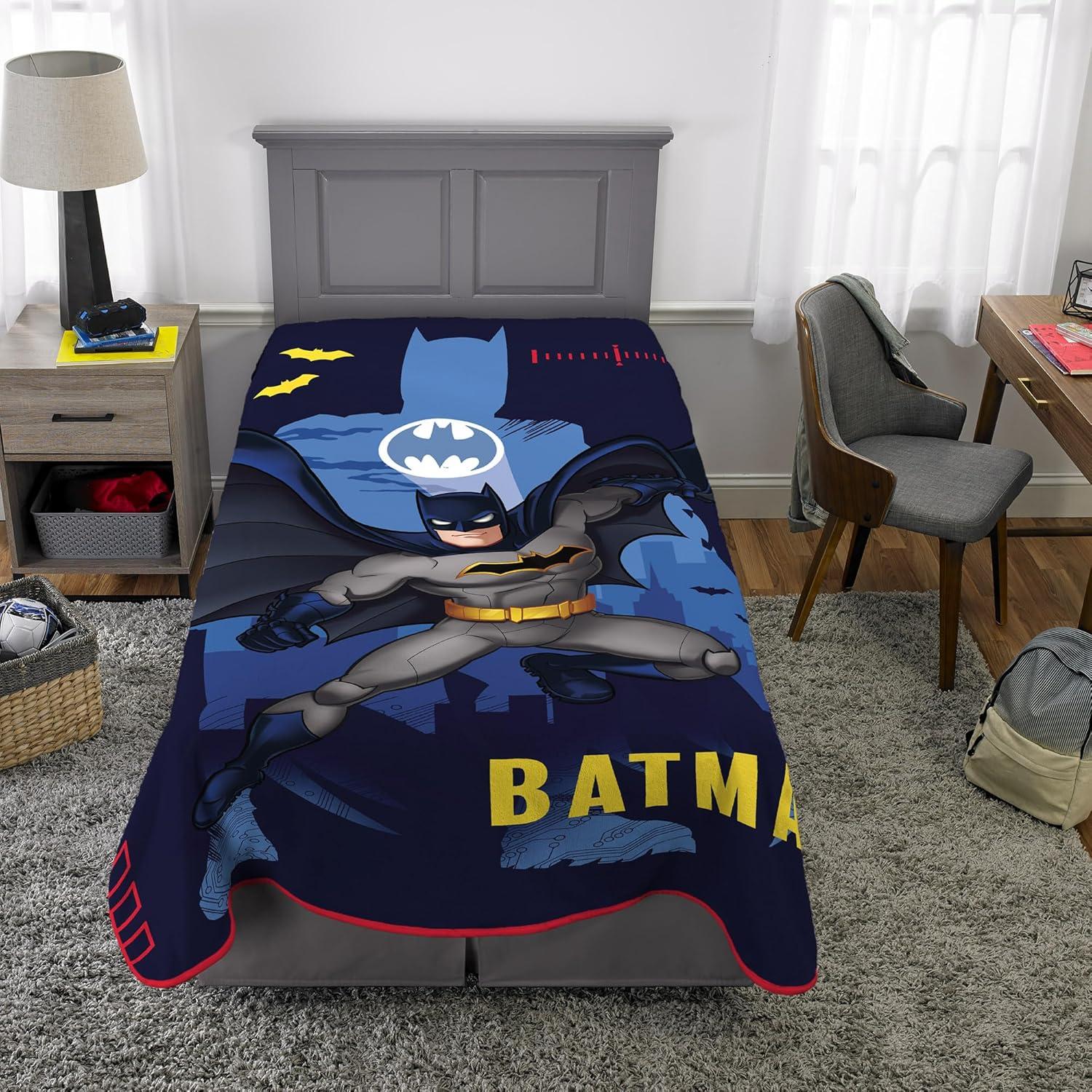 Manta de Felpa Franco Batman 157x229 cm Suave y Ligera