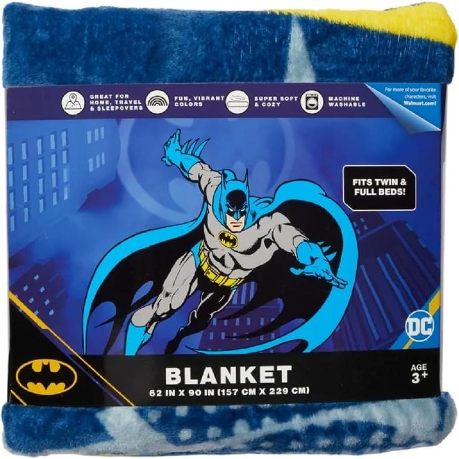 Manta de Felpa Franco Batman 157x229 cm Suave y Ligera