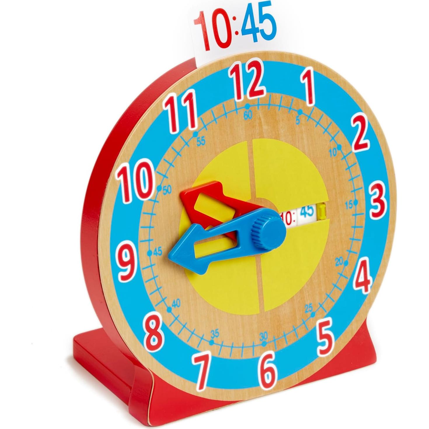 Reloj de Madera Educativo Melissa & Doug - Aprender a Decir la Hora