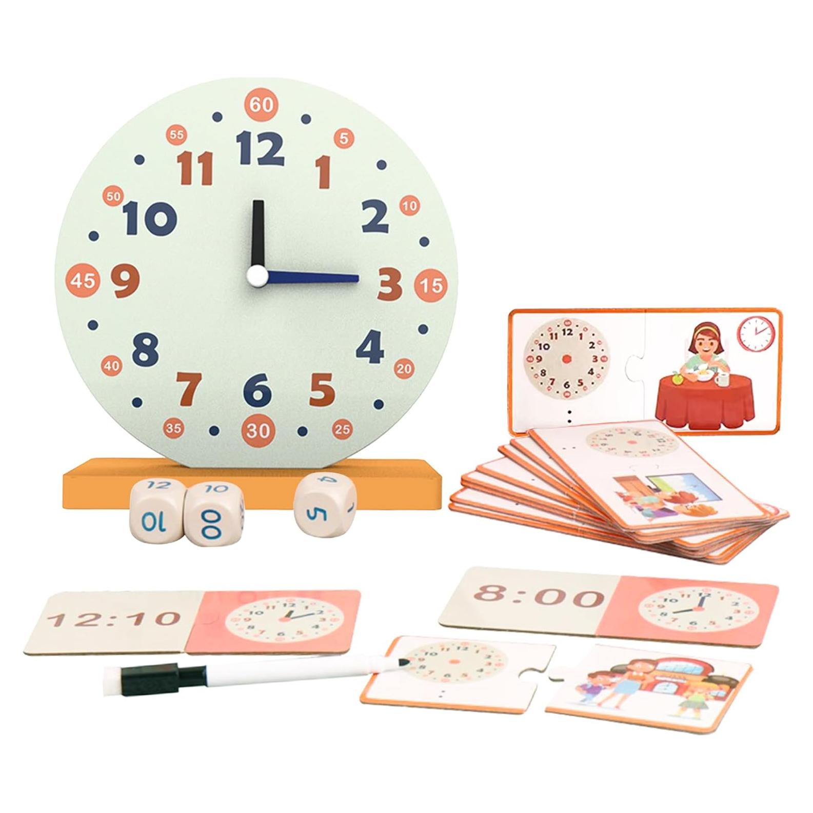 Juguete de Aprendizaje Reloj de Madera YunHe - 29 Piezas