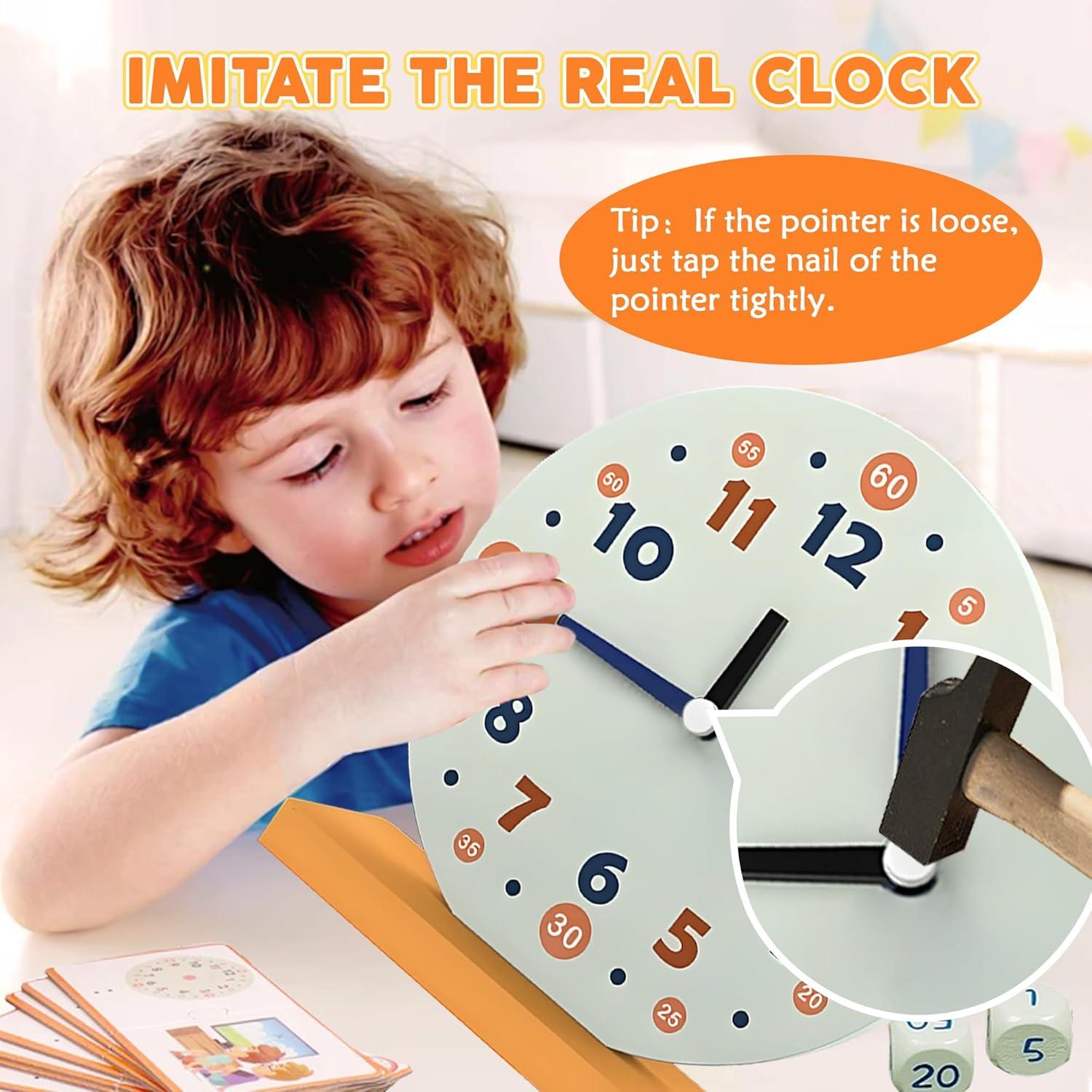 Juguete de Aprendizaje Reloj de Madera YunHe - 29 Piezas