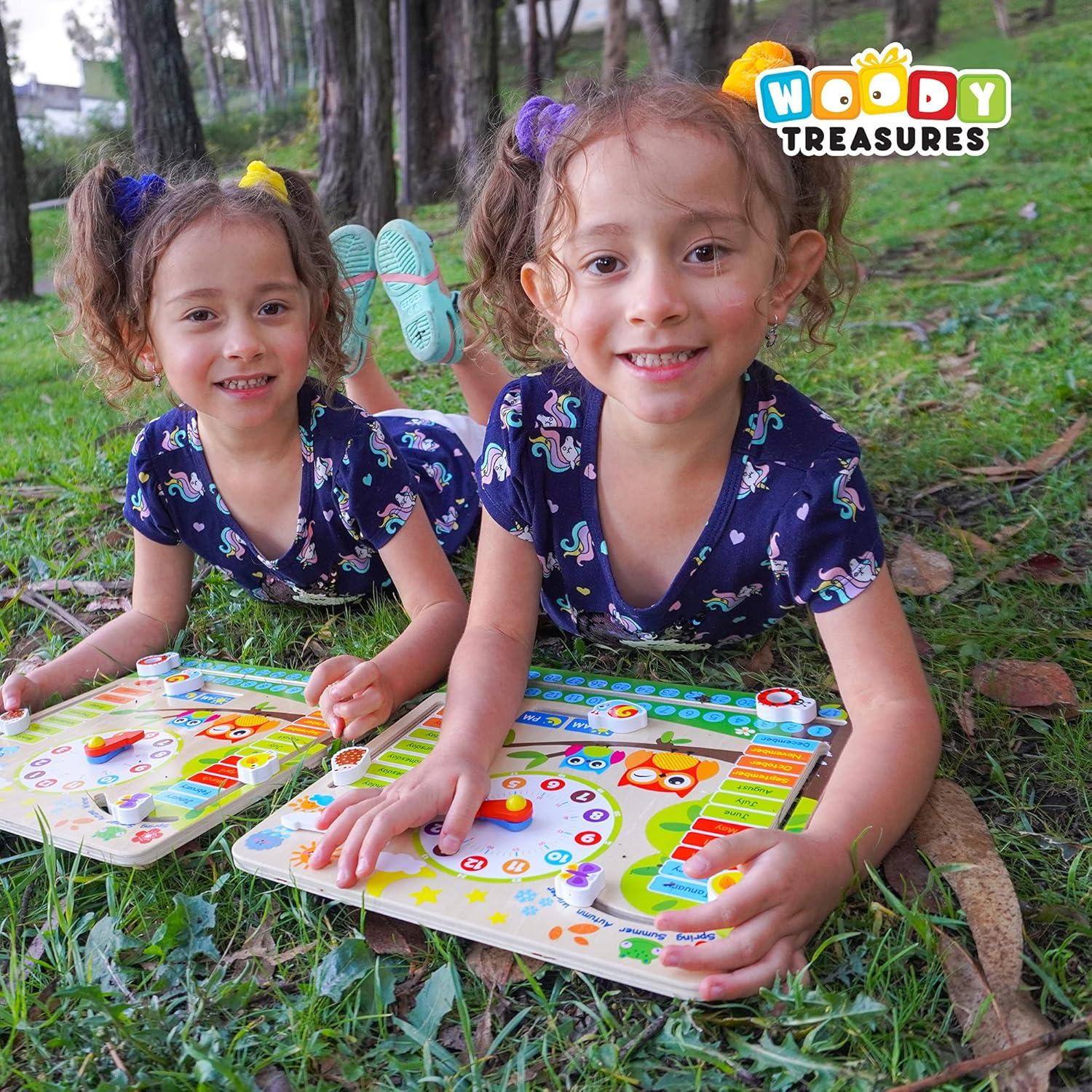 Reloj de Madera Educativo Clever Child 31x30 cm para Niños