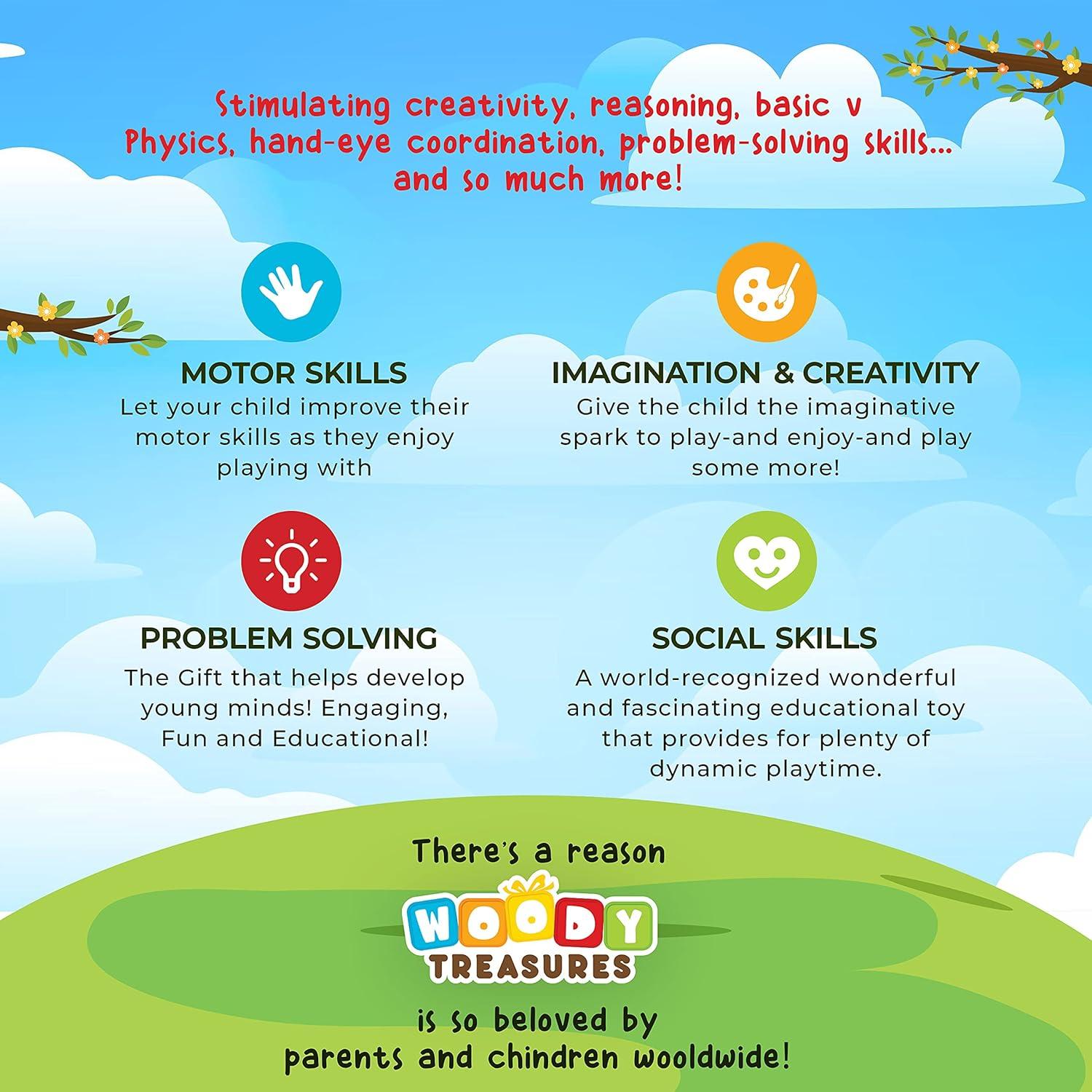 Reloj de Madera Educativo Clever Child 31x30 cm para Niños