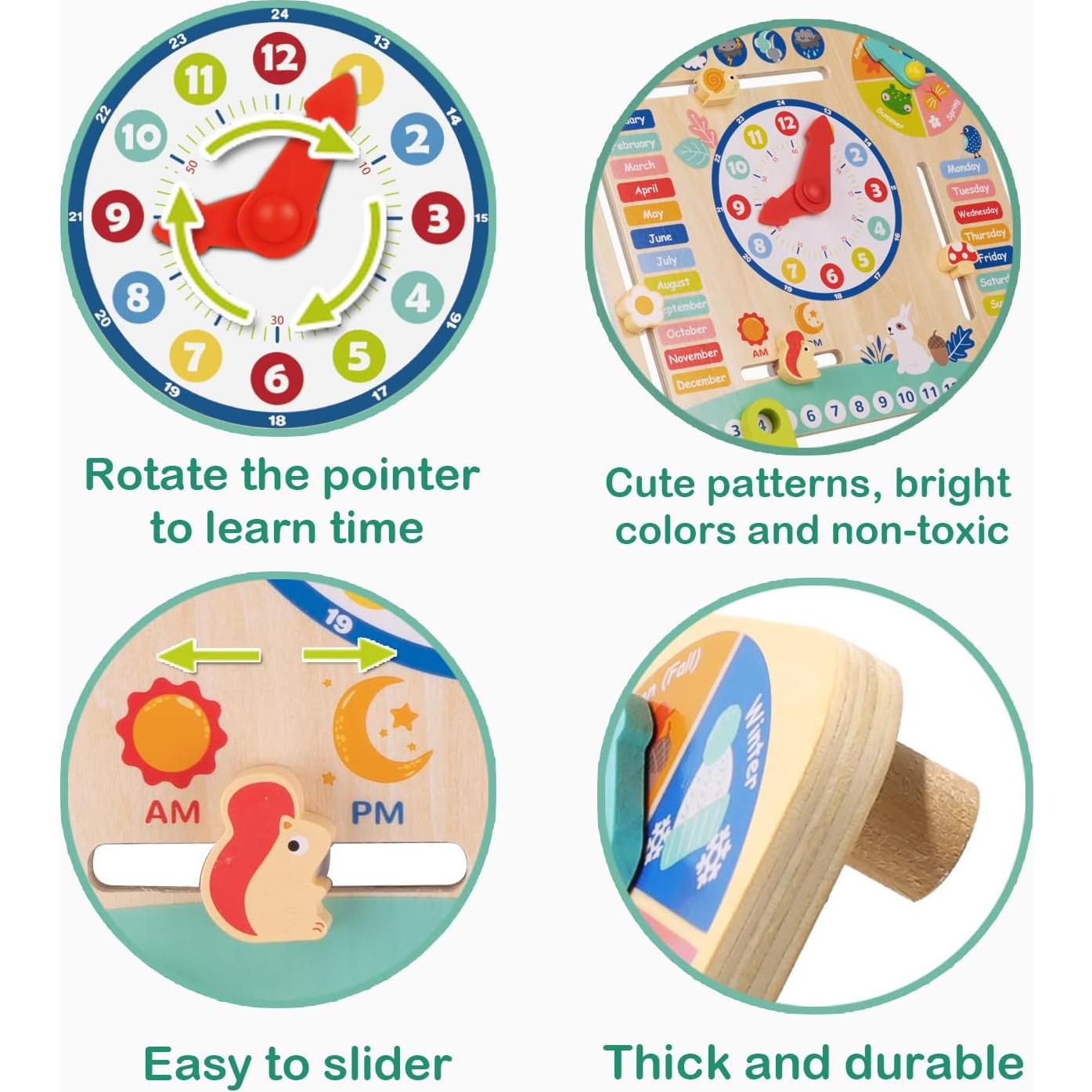 Calendario Diario Educativo de Madera TOOKYLAND 29.5x29.5 cm