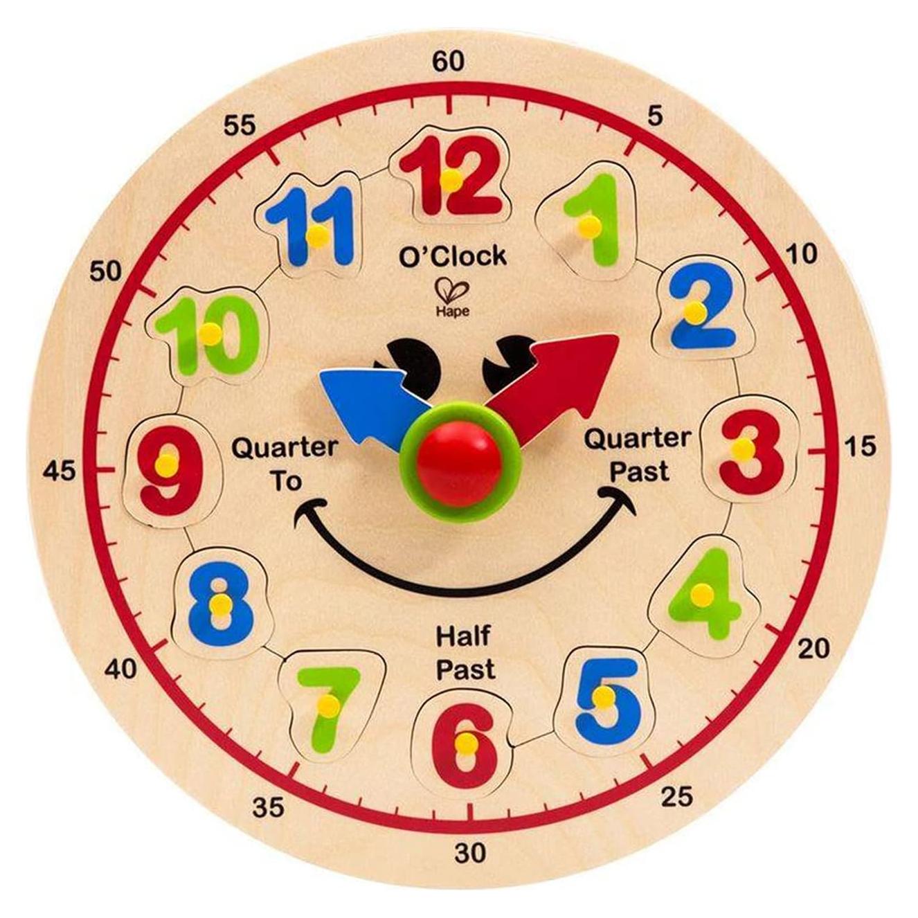 Rompecabezas Reloj Feliz Hape 12 Piezas Educativo 3+ Años