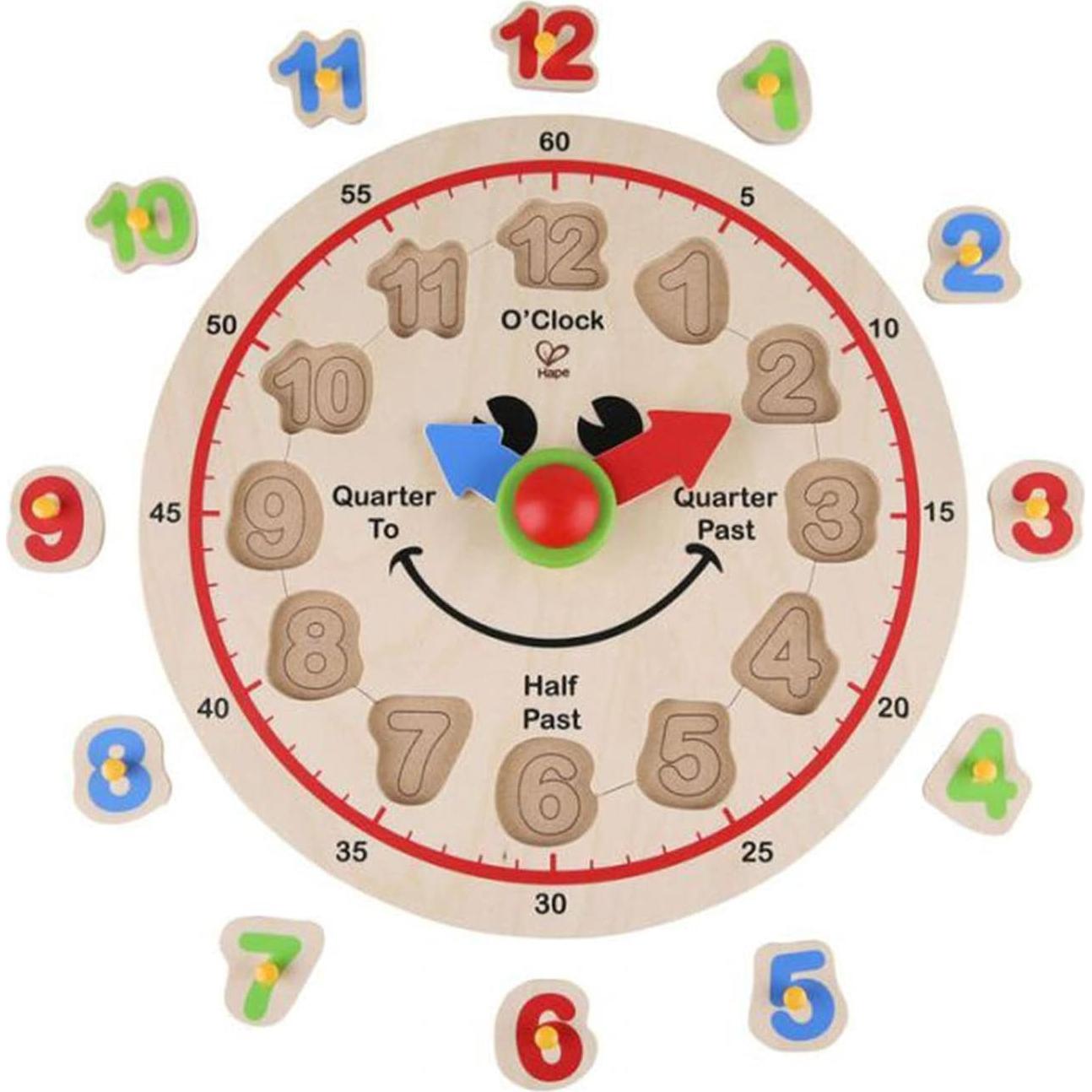Rompecabezas Reloj Feliz Hape 12 Piezas Educativo 3+ Años
