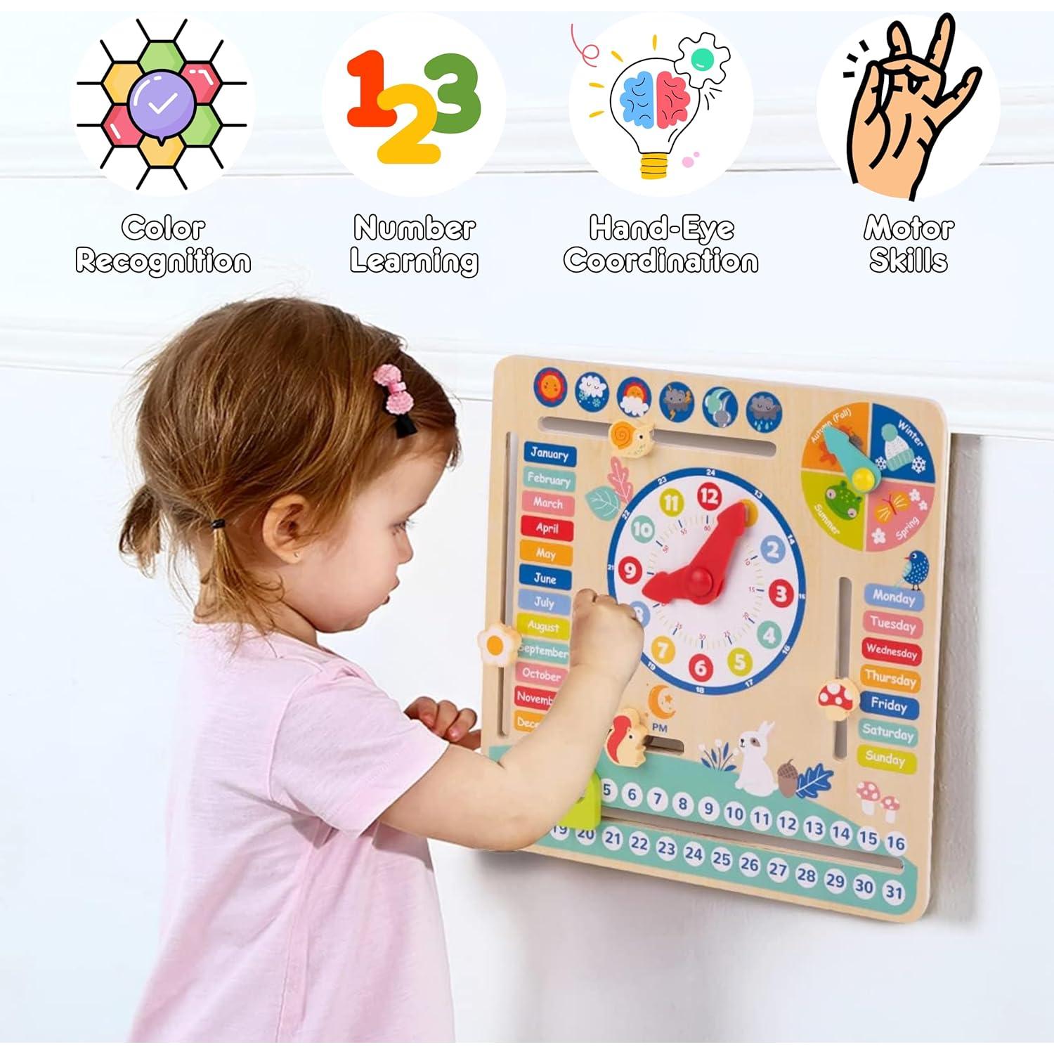 Tablero de Aprendizaje de Calendario y Reloj Toyster 29.5cm