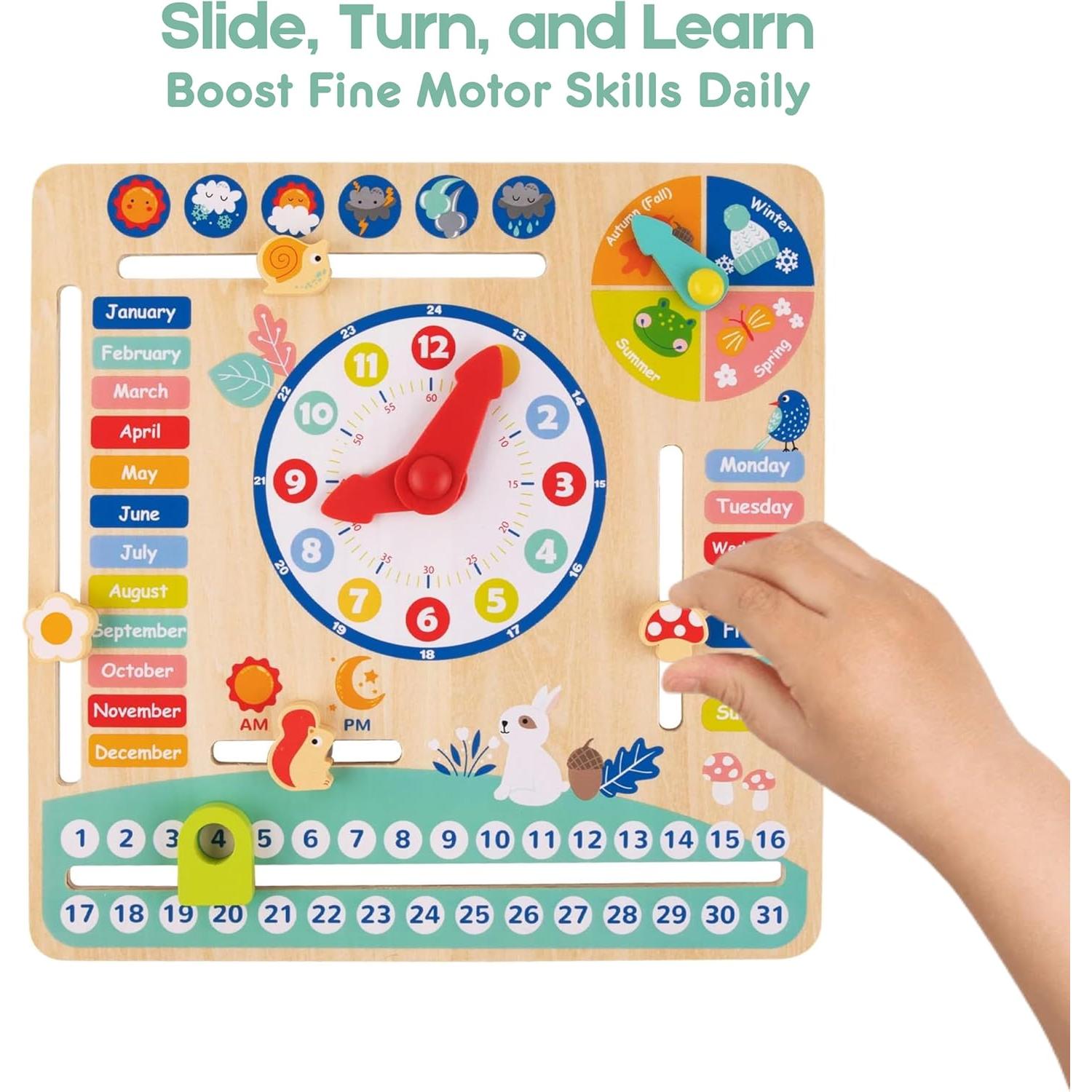 Tablero de Aprendizaje de Calendario y Reloj Toyster 29.5cm