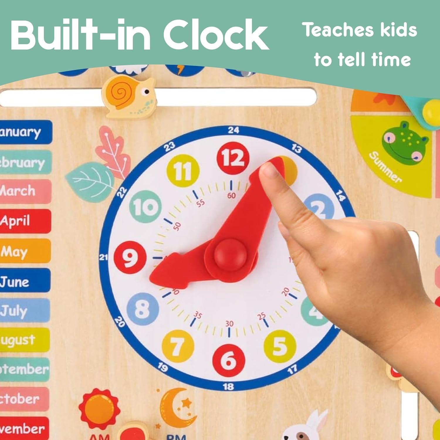 Tablero de Aprendizaje de Calendario y Reloj Toyster 29.5cm