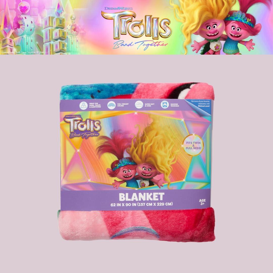 Manta Suave de Peluche Franco Trolls 3 157x229 cm