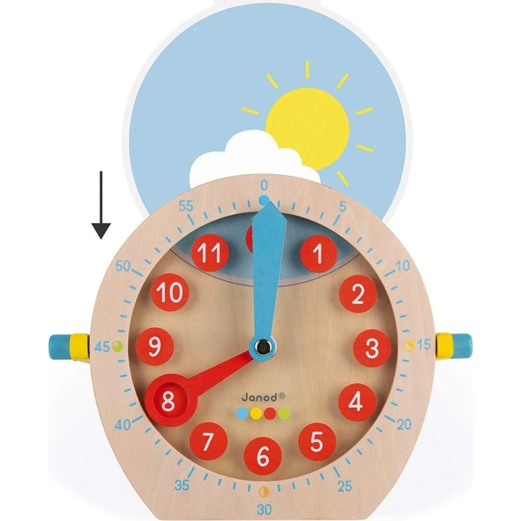 Reloj Educativo de Madera Janod Aprende a Decir la Hora 5+