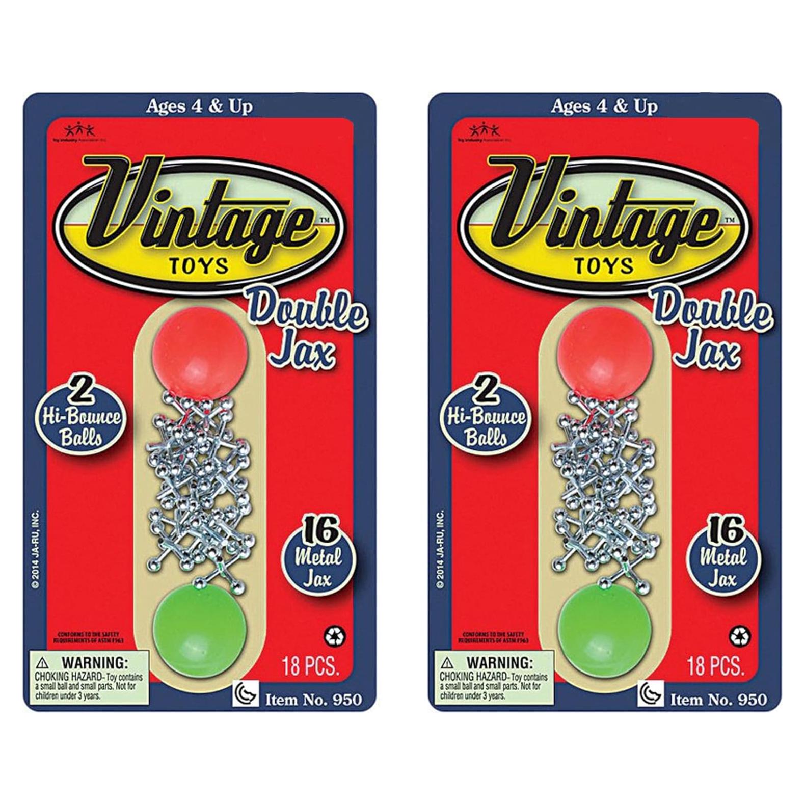 Juego de Jacks de Metal Vintage JA-RU - 2 Paquetes con Pelotas