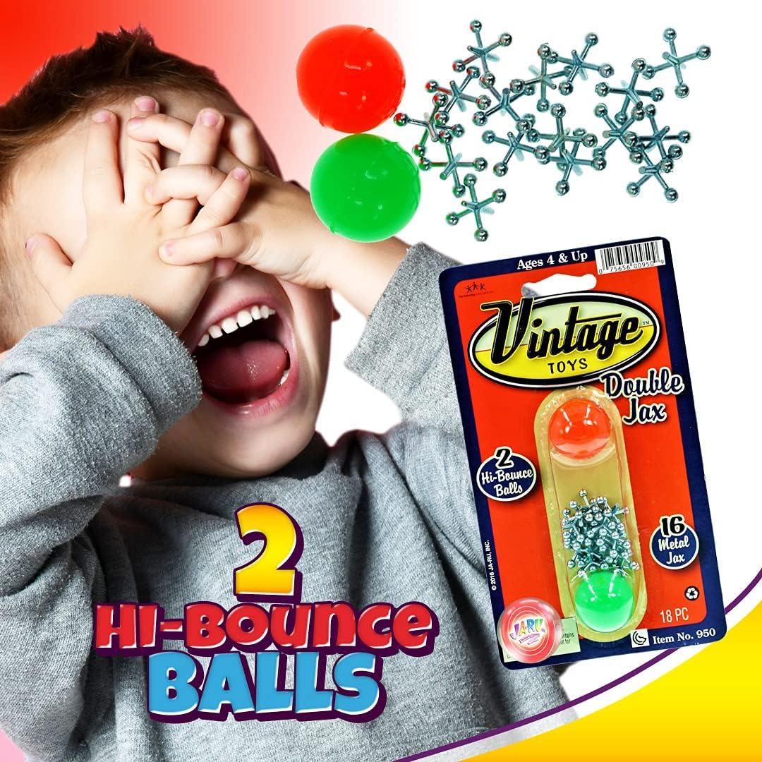 Juego de Jacks de Metal Vintage JA-RU - 2 Paquetes con Pelotas