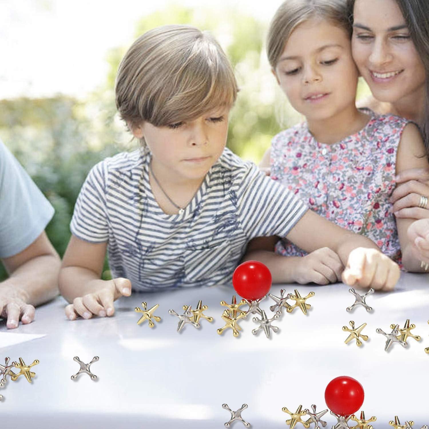 Juego de Jacks Legigo 3 Sets con Pelotas de Goma y Jacks Metálicos