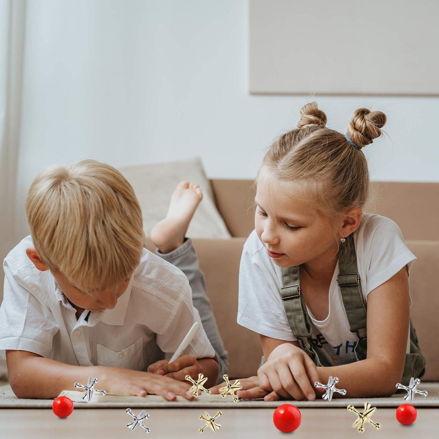 Juego de Jacks Legigo 3 Sets con Pelotas de Goma y Jacks Metálicos