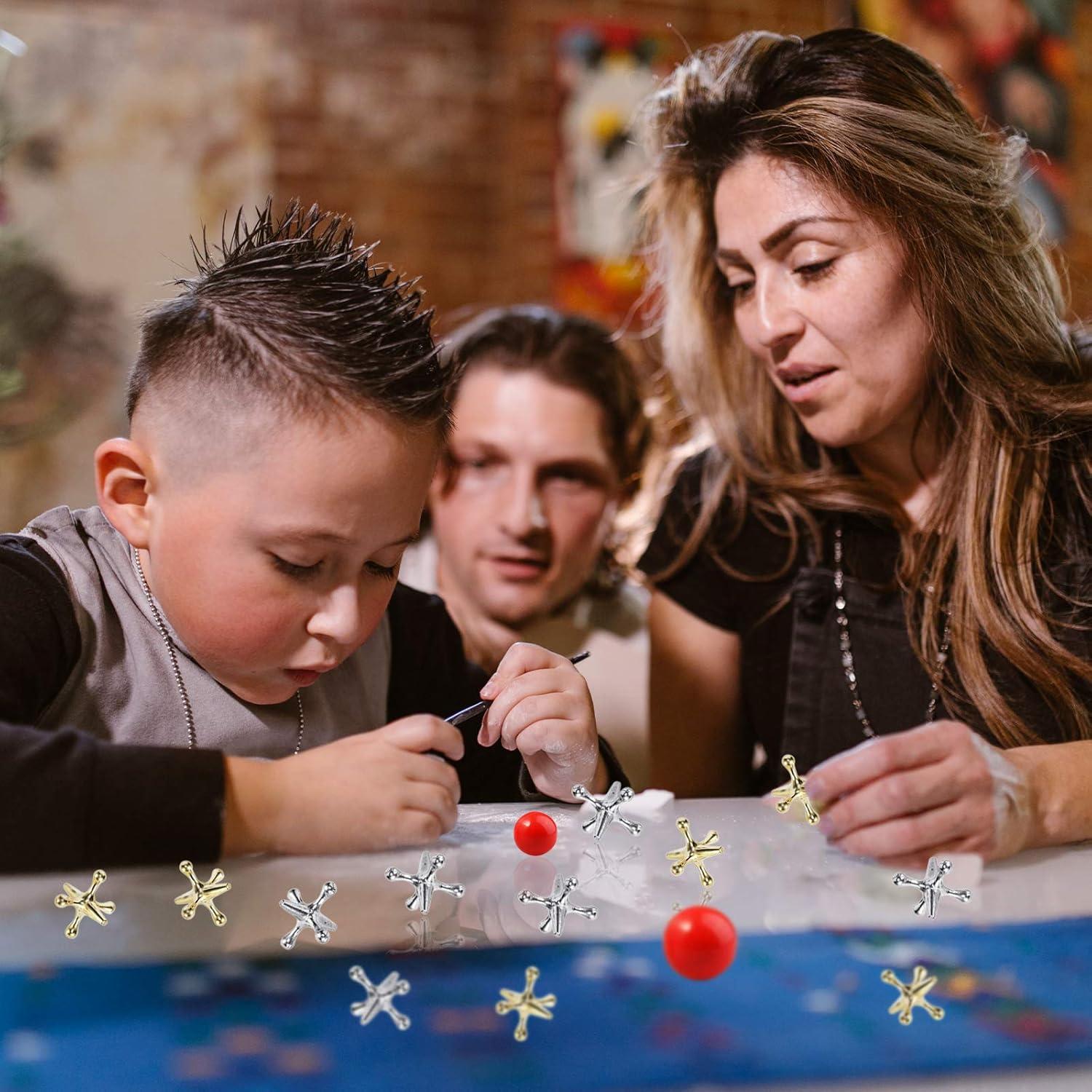 Juego de Jacks Legigo 3 Sets con Pelotas de Goma y Jacks Metálicos