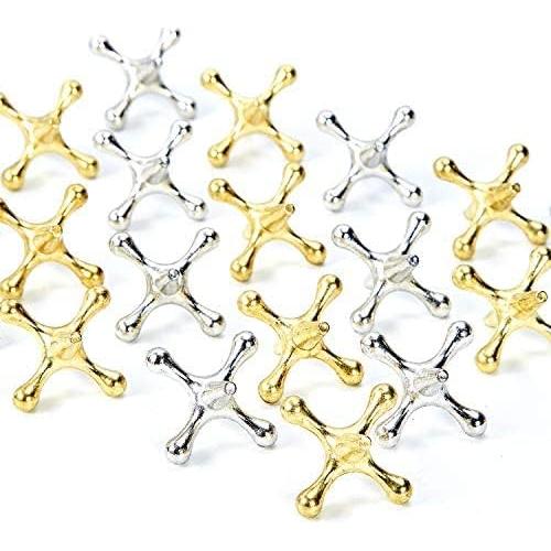 Juego de Jacks Gejoy Retro con 40 Piezas y 4 Pelotas de Goma