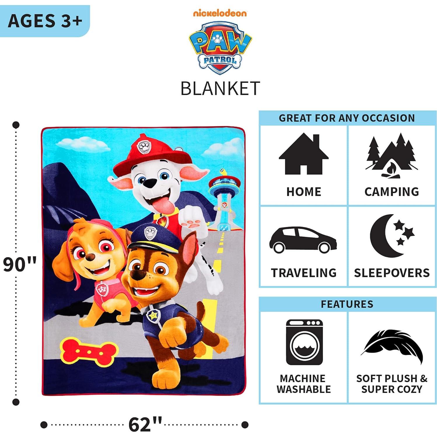Manta Franco Kids Paw Patrol 157x229 cm Micro Raschel