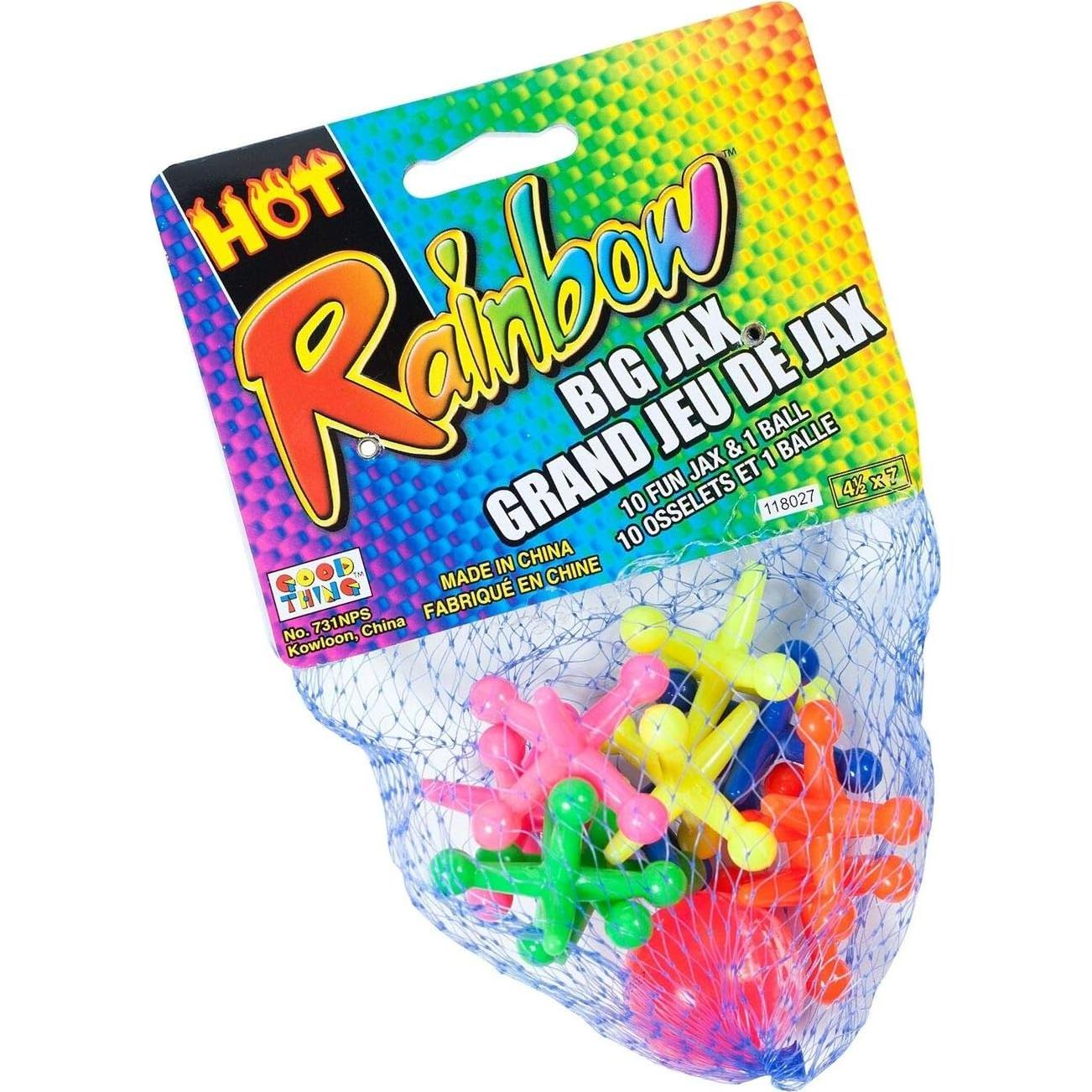 Conjunto de Juego de Jacks JA-RU Arcoíris con Pelota