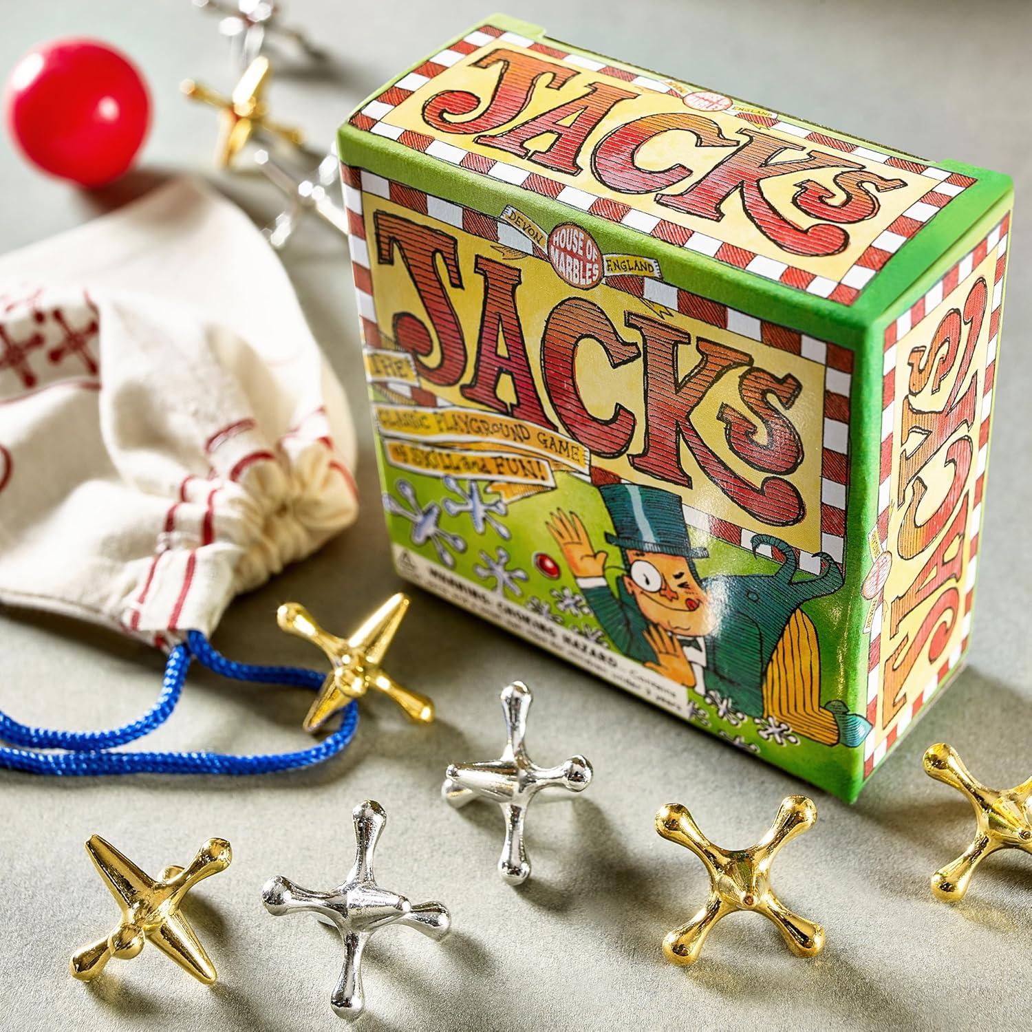 Juego de Jacks Casa de Canicas con Pelota y Bolsa - 3 años+