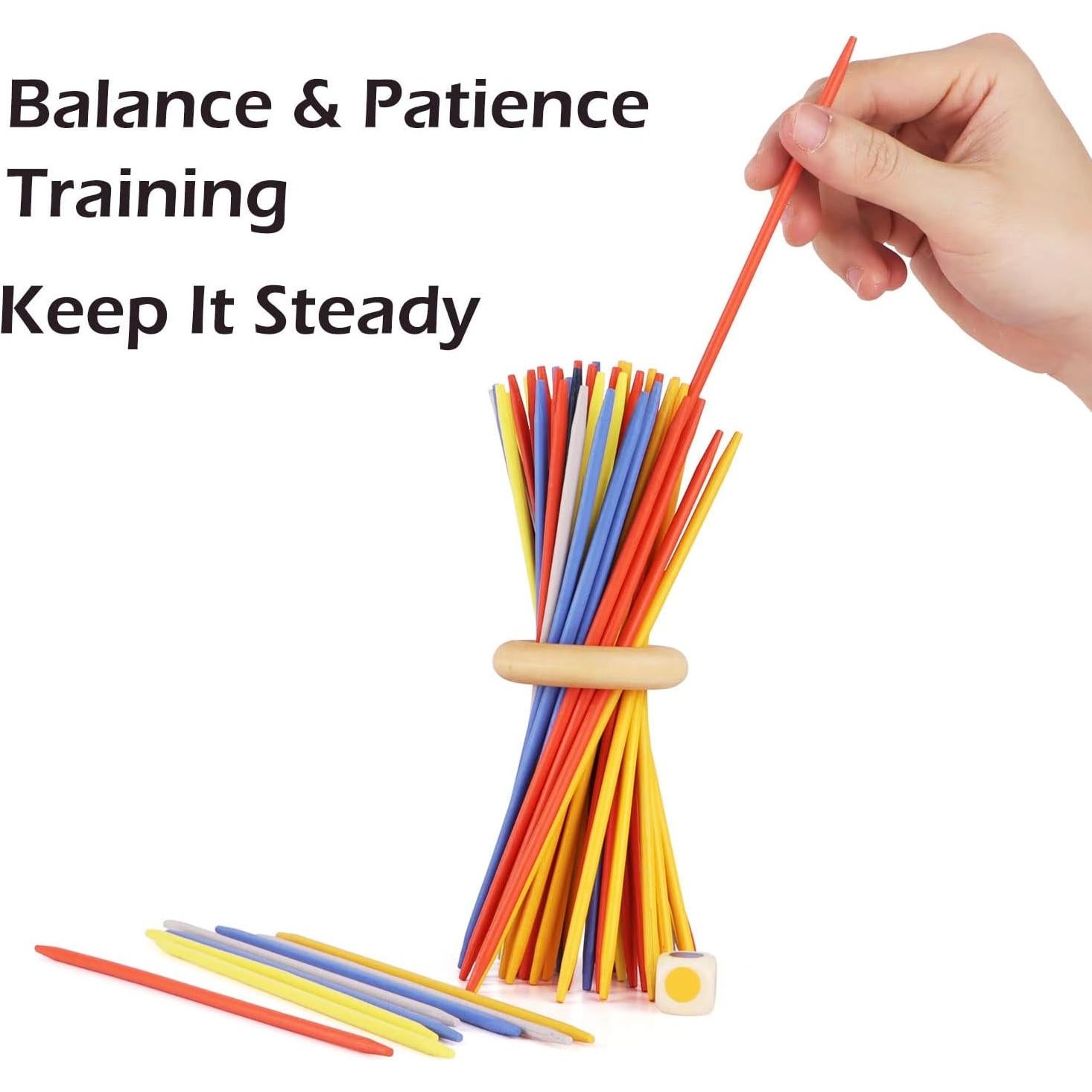 Juego de Jacks y Palitos Zhuji - 12 Jacks Metal + 60 Palitos Madera