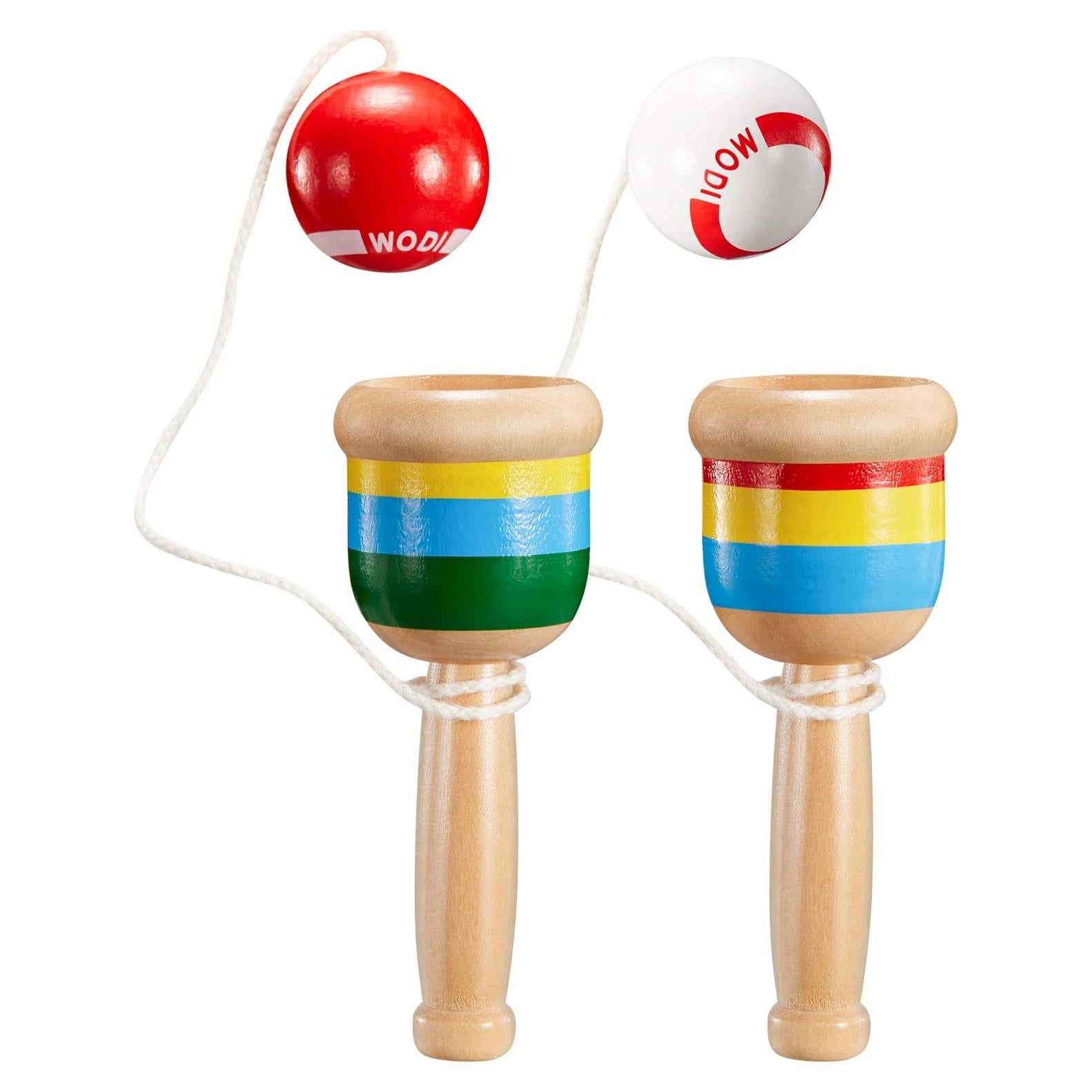 Juego de Atrapar Pelota TOODOO 2 Piezas Madera 10x4 cm