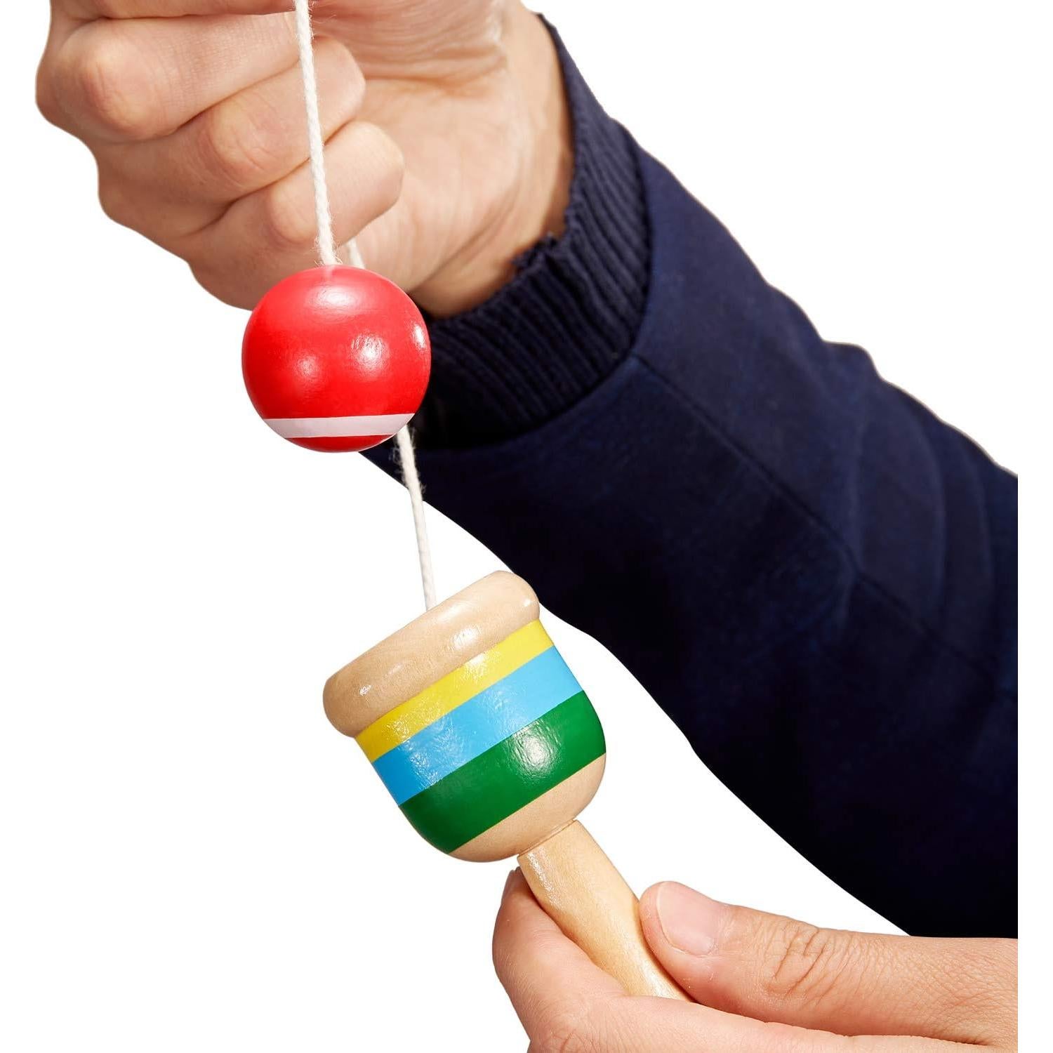 Juego de Atrapar Pelota TOODOO 2 Piezas Madera 10x4 cm