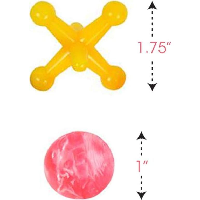 Juego de Jacks Grande Neon ArtCreativity - 6 Sets con Pelota