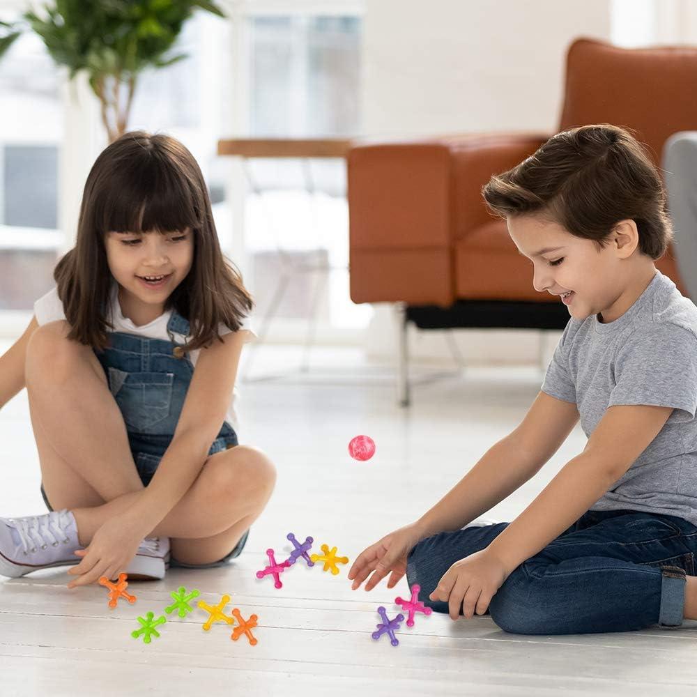 Juego de Jacks Grande Neon ArtCreativity - 6 Sets con Pelota