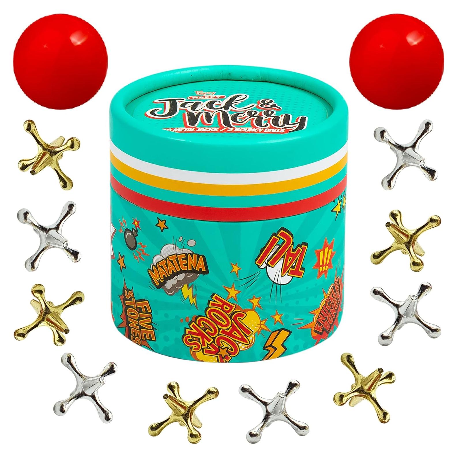 Juego de Jacks de Metal HAPPY JACK & MERRY con Pelota - Viaje