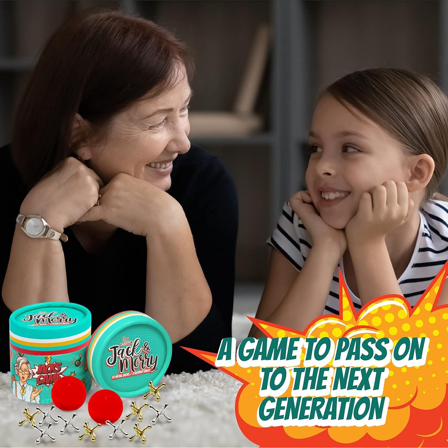 Juego de Jacks de Metal HAPPY JACK & MERRY con Pelota - Viaje