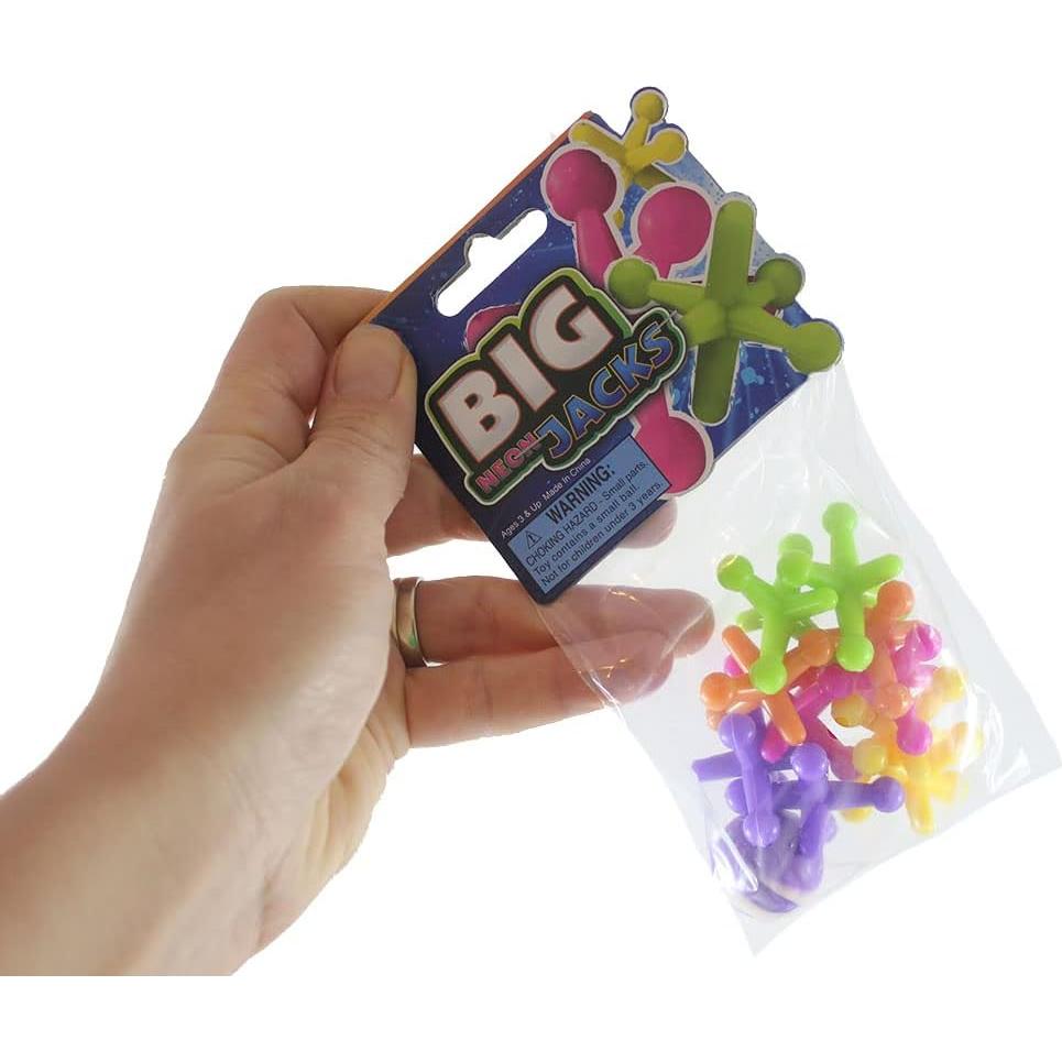 Juego de Jacks Neón - 6 Conjuntos con Pelota Rebotadora