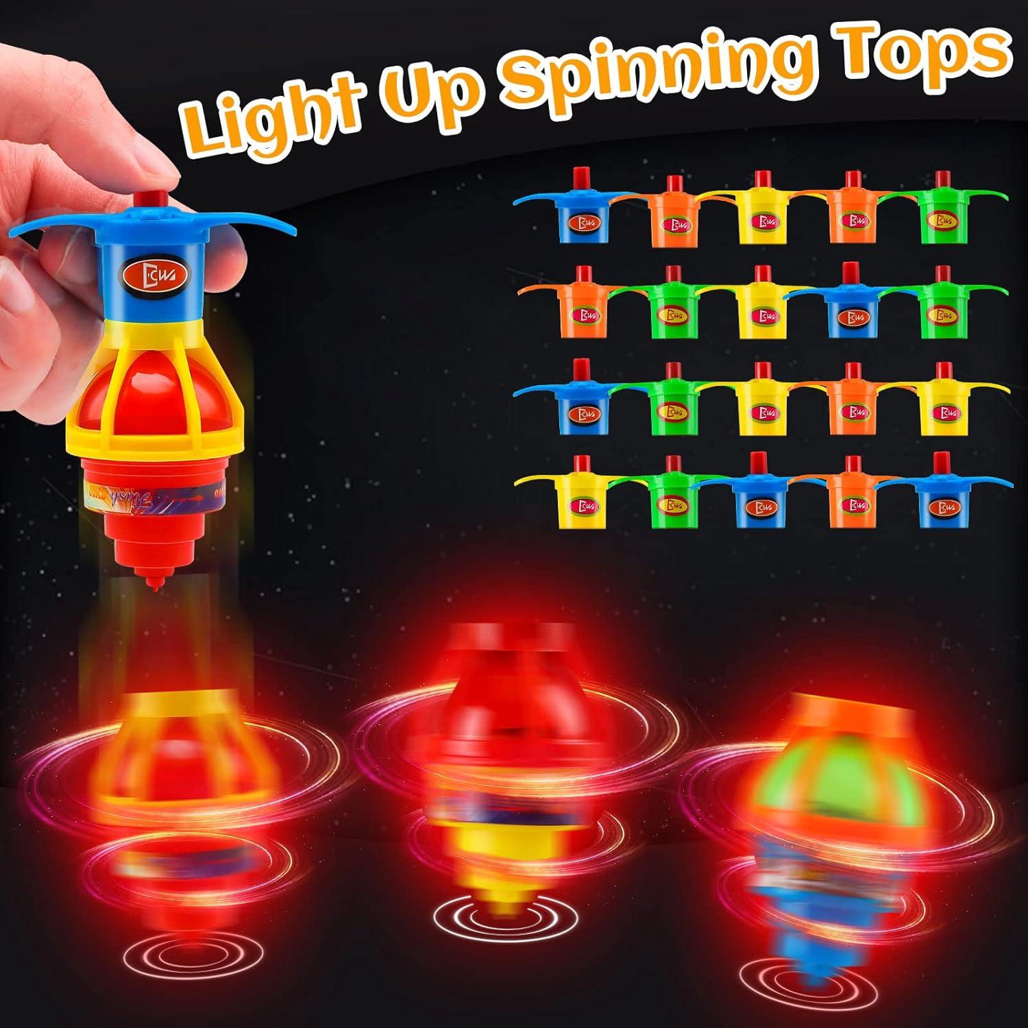 20 Trompos Iluminados Starhig para Niños - Juguetes LED para Fiestas