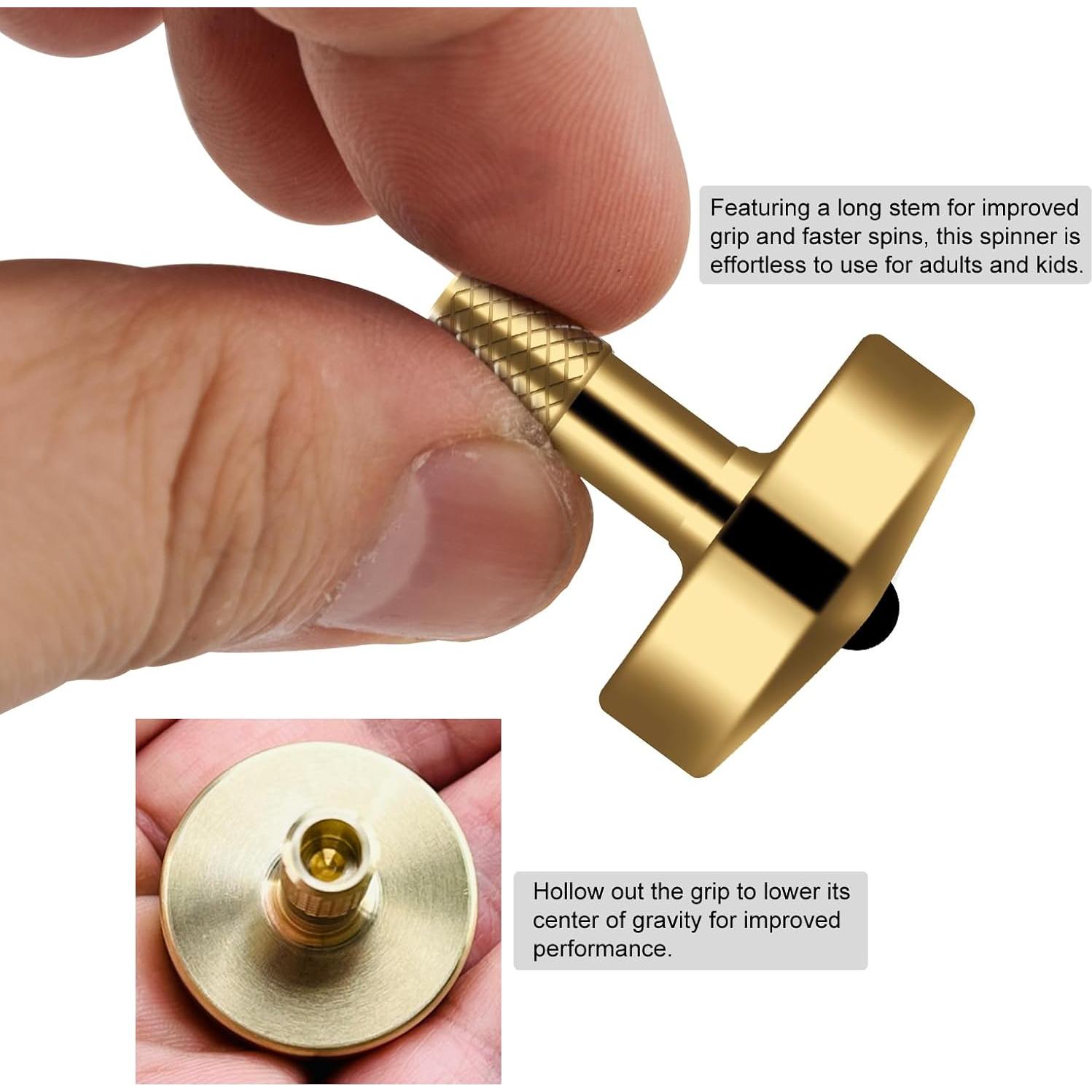 Trompo Antiestrés DjuiinoStar de Latón - Giro 5-8 Minutos