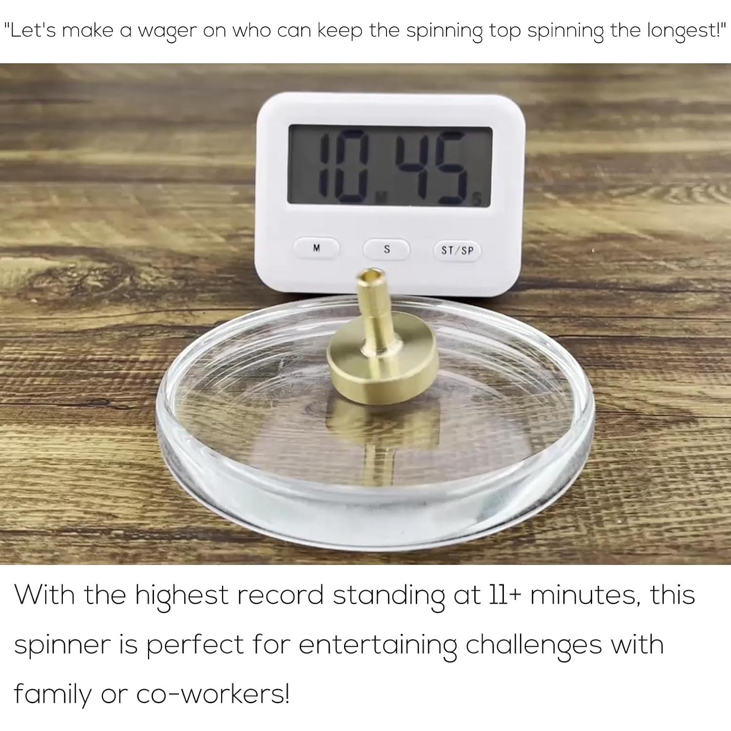 Trompo Antiestrés DjuiinoStar de Latón - Giro 5-8 Minutos