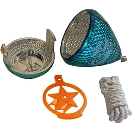 Paquete de 3 Trompos Jumbo Cobra Cometa - Plástico Durable con Punta de Metal