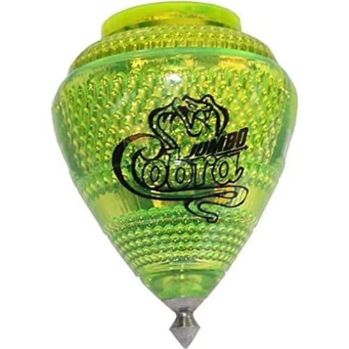 Paquete de 3 Trompos Jumbo Cobra Cometa - Plástico Durable con Punta de Metal