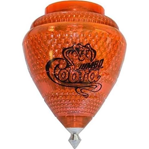 Paquete de 3 Trompos Jumbo Cobra Cometa - Plástico Durable con Punta de Metal